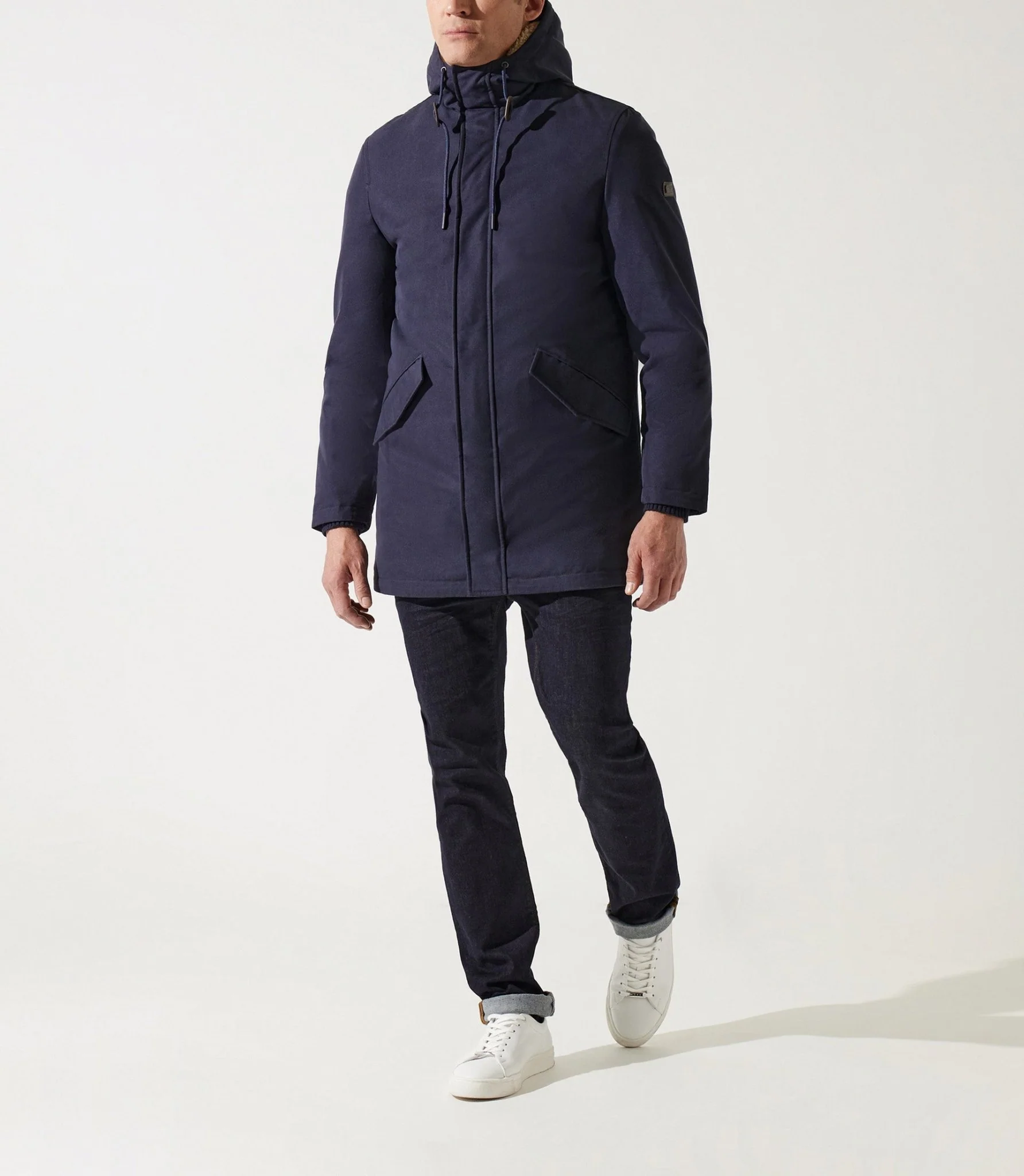 Parka longue à capuche marine MANCHESTER - Image 2