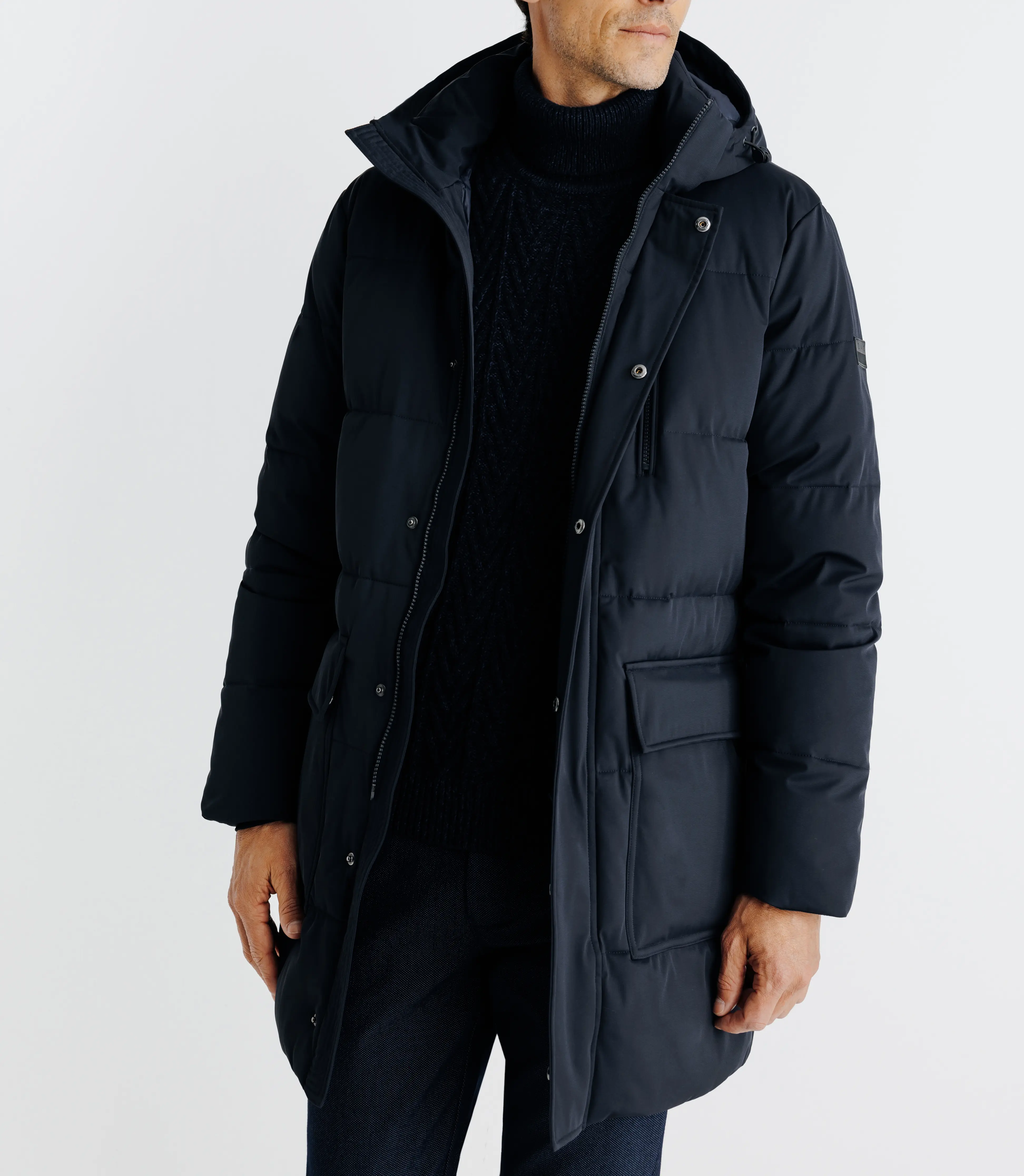 Parka longue marine - Image 4