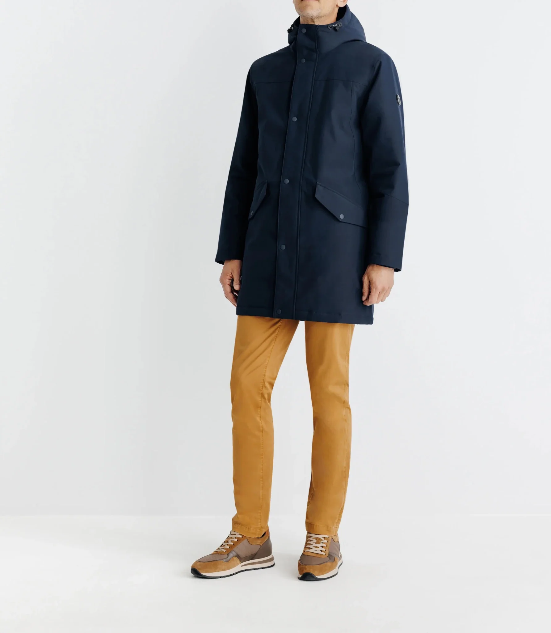 Parka à capuche marine