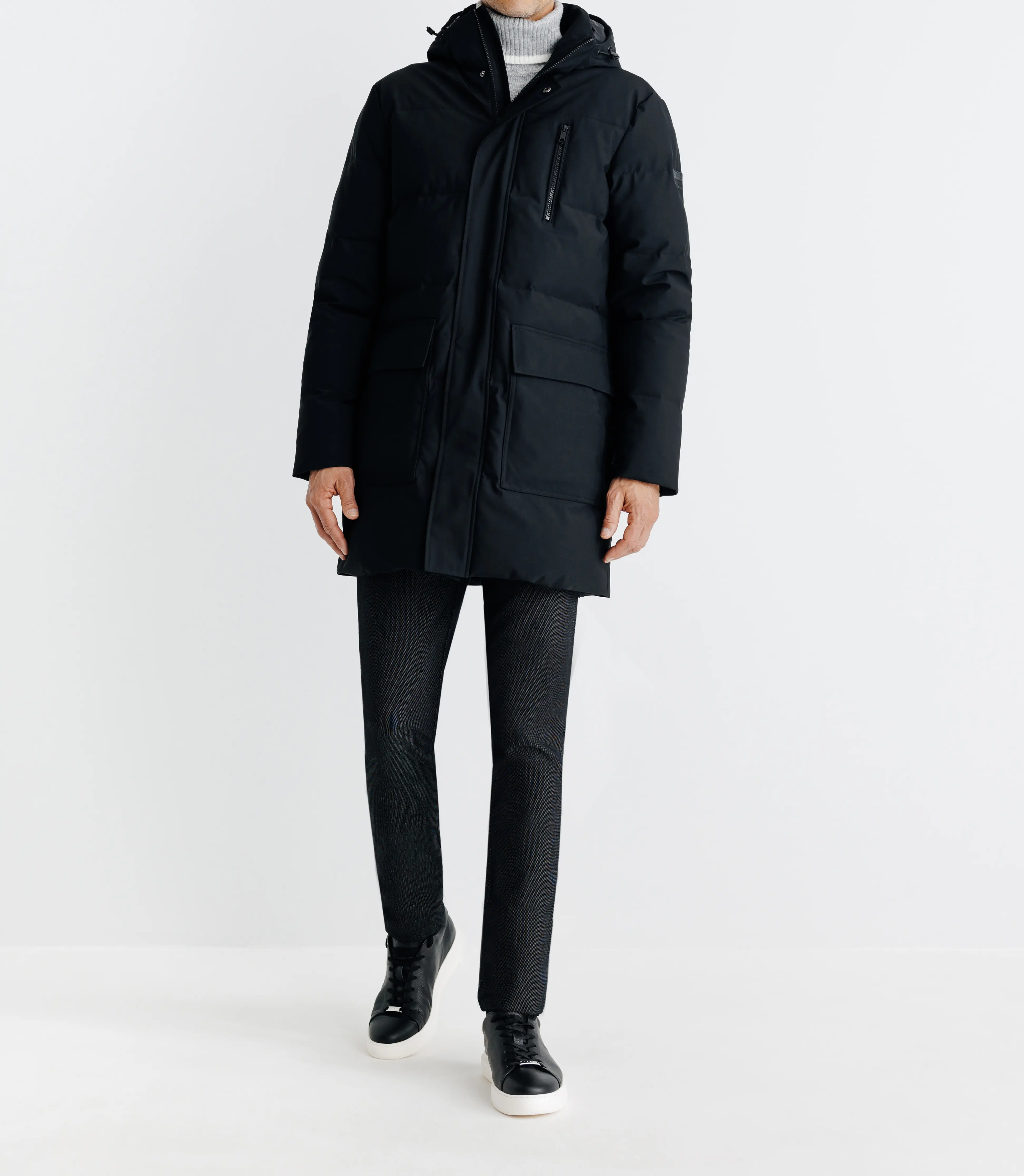 Parka longue noire