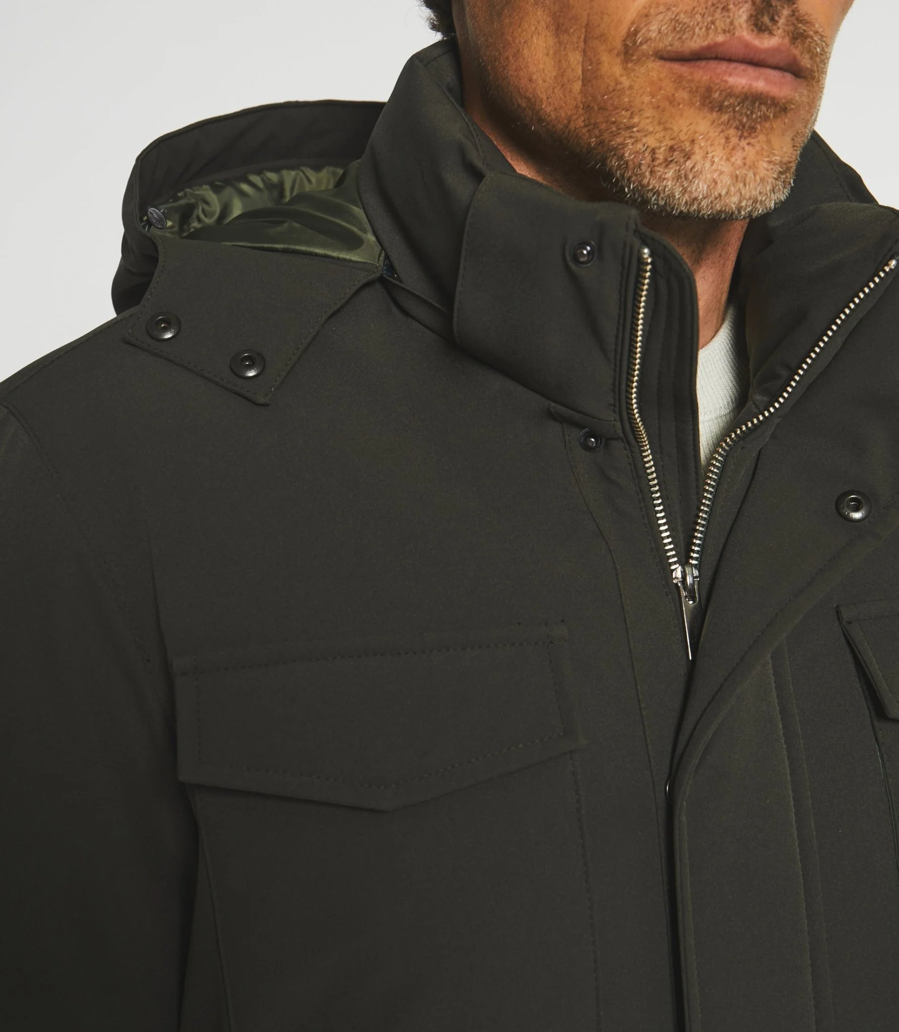 Parka à capuche amovible kaki MIRAN - Image 2