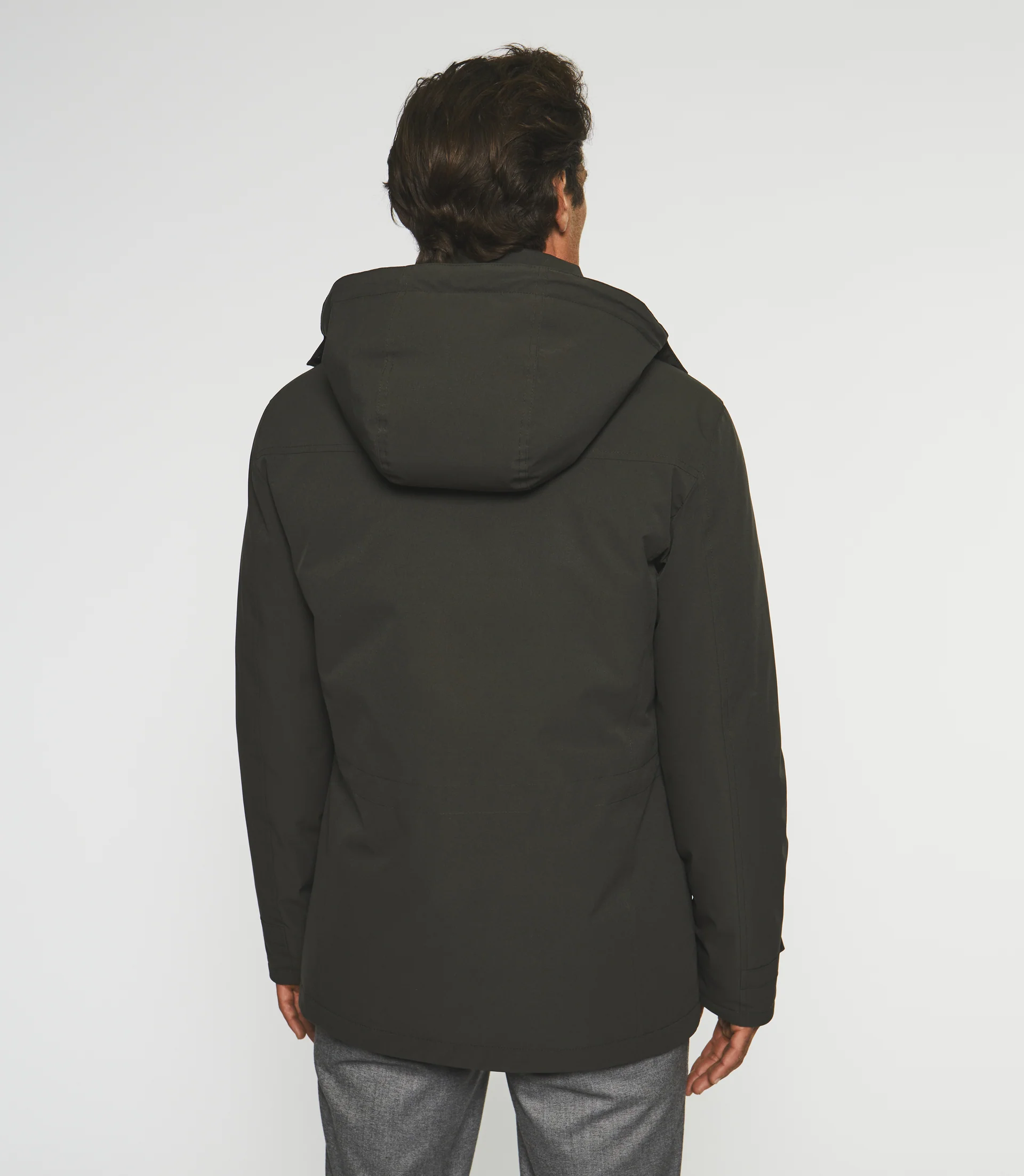 Parka à capuche amovible kaki MIRAN - Image 3