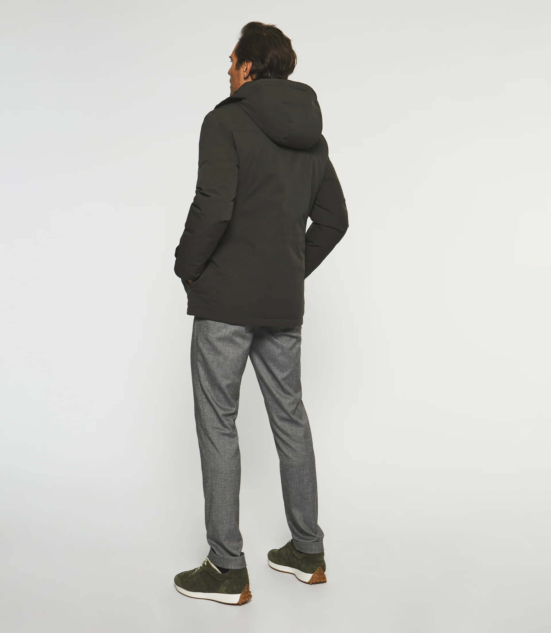 Parka à capuche amovible kaki MIRAN - Image 4