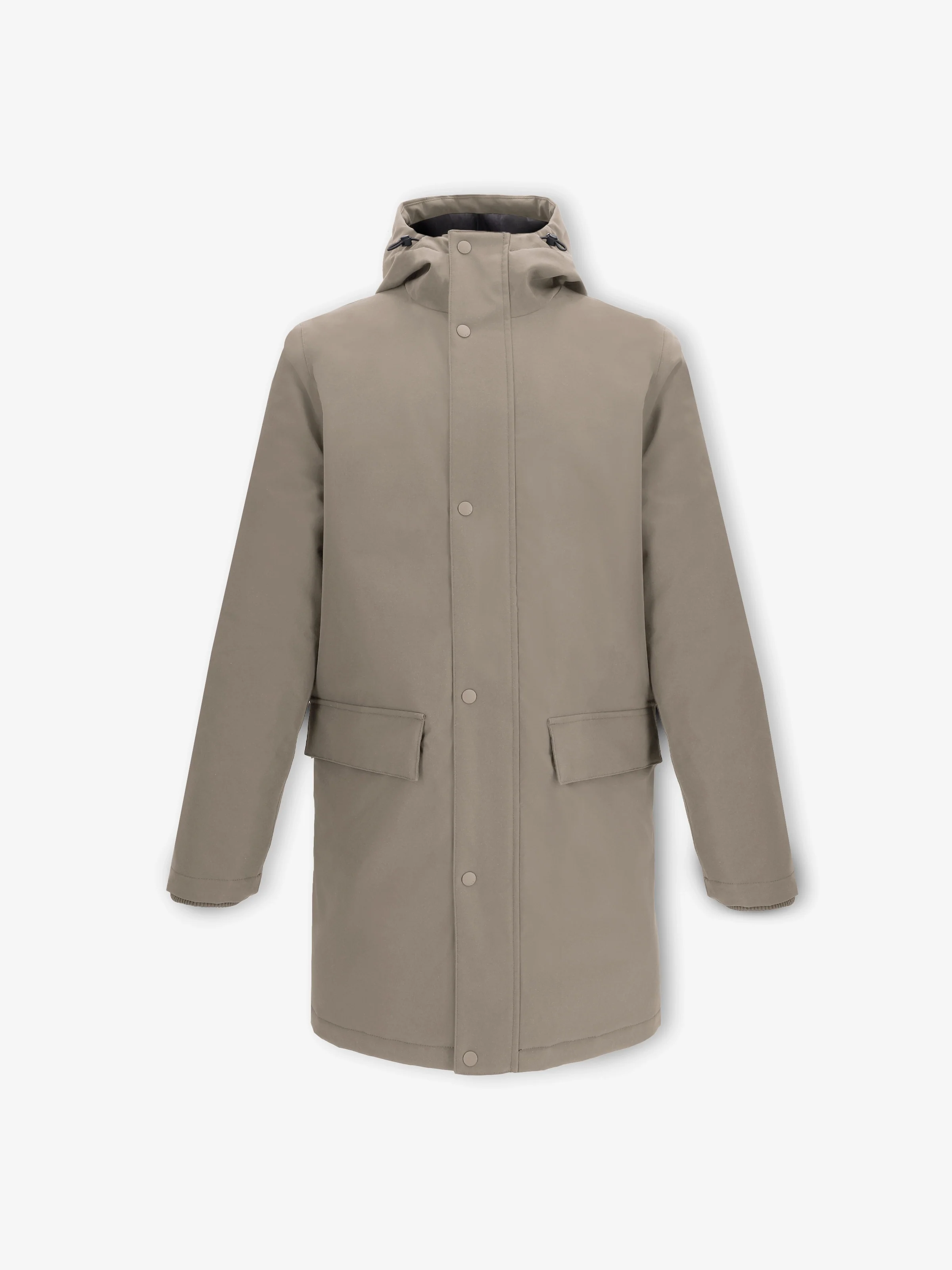 Parka longue taupe