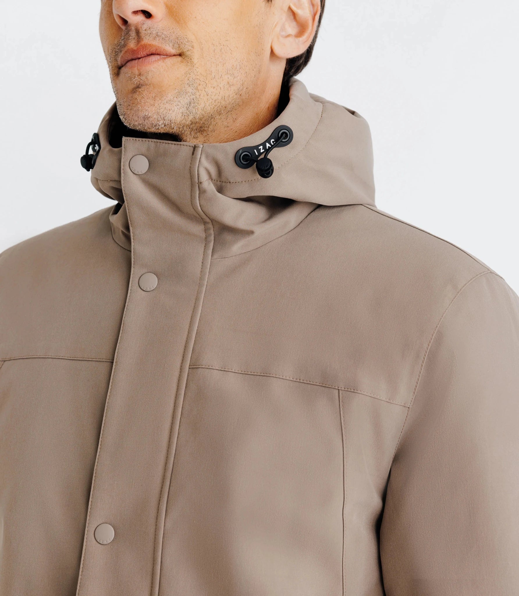 Parka à capuche taupe - Image 3