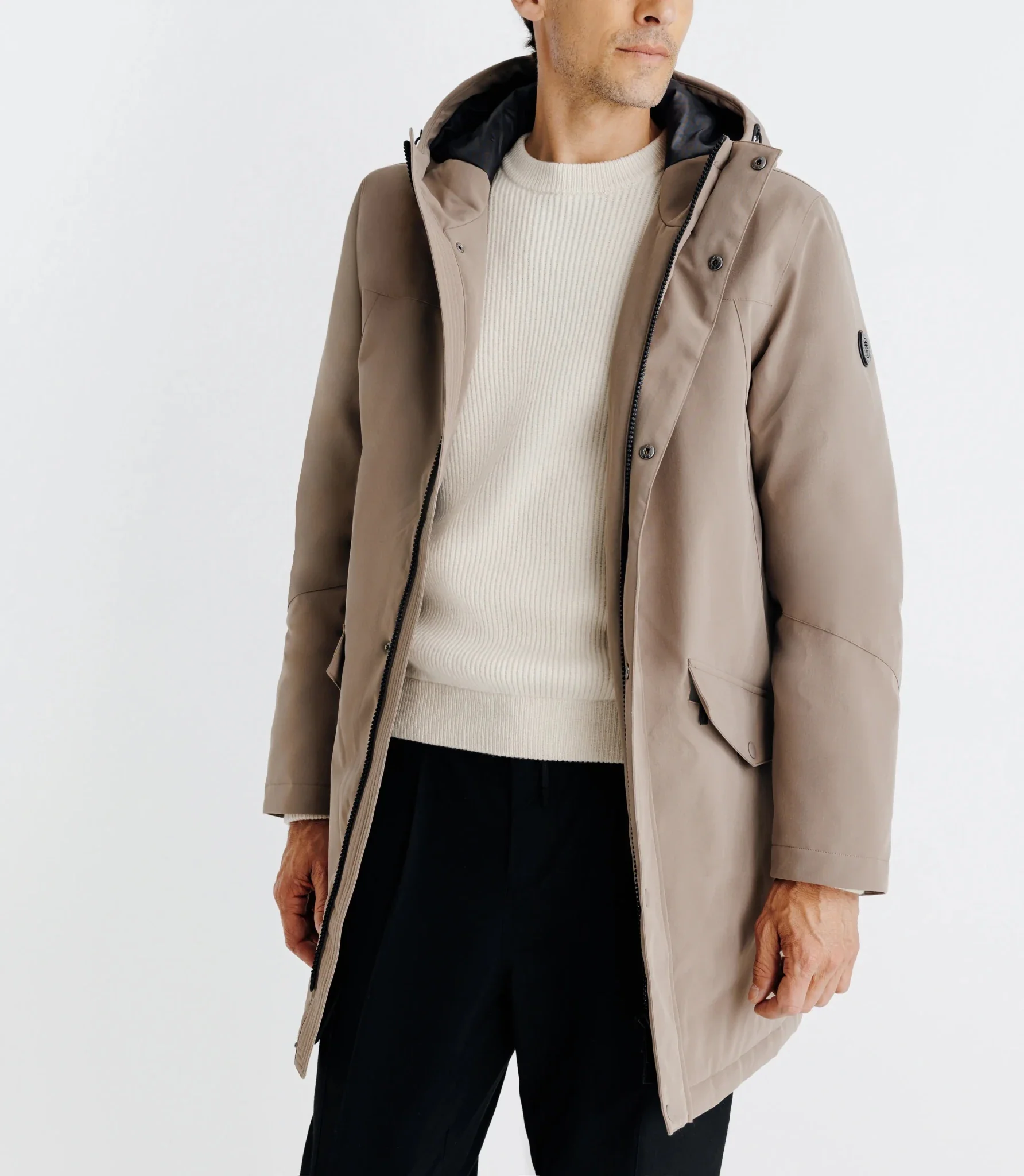 Parka à capuche taupe - Image 5