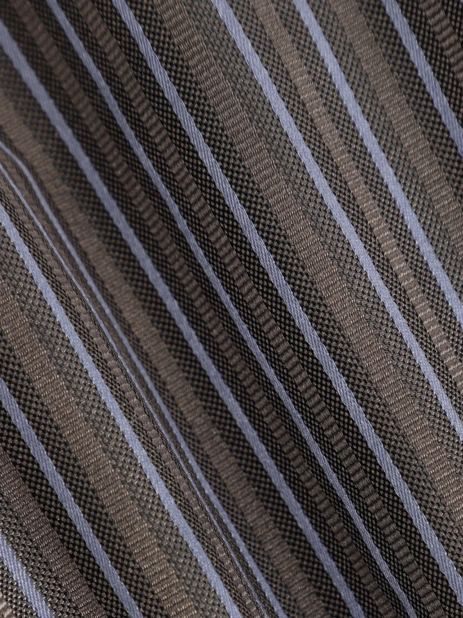 Pochette rayée marron - Image 2