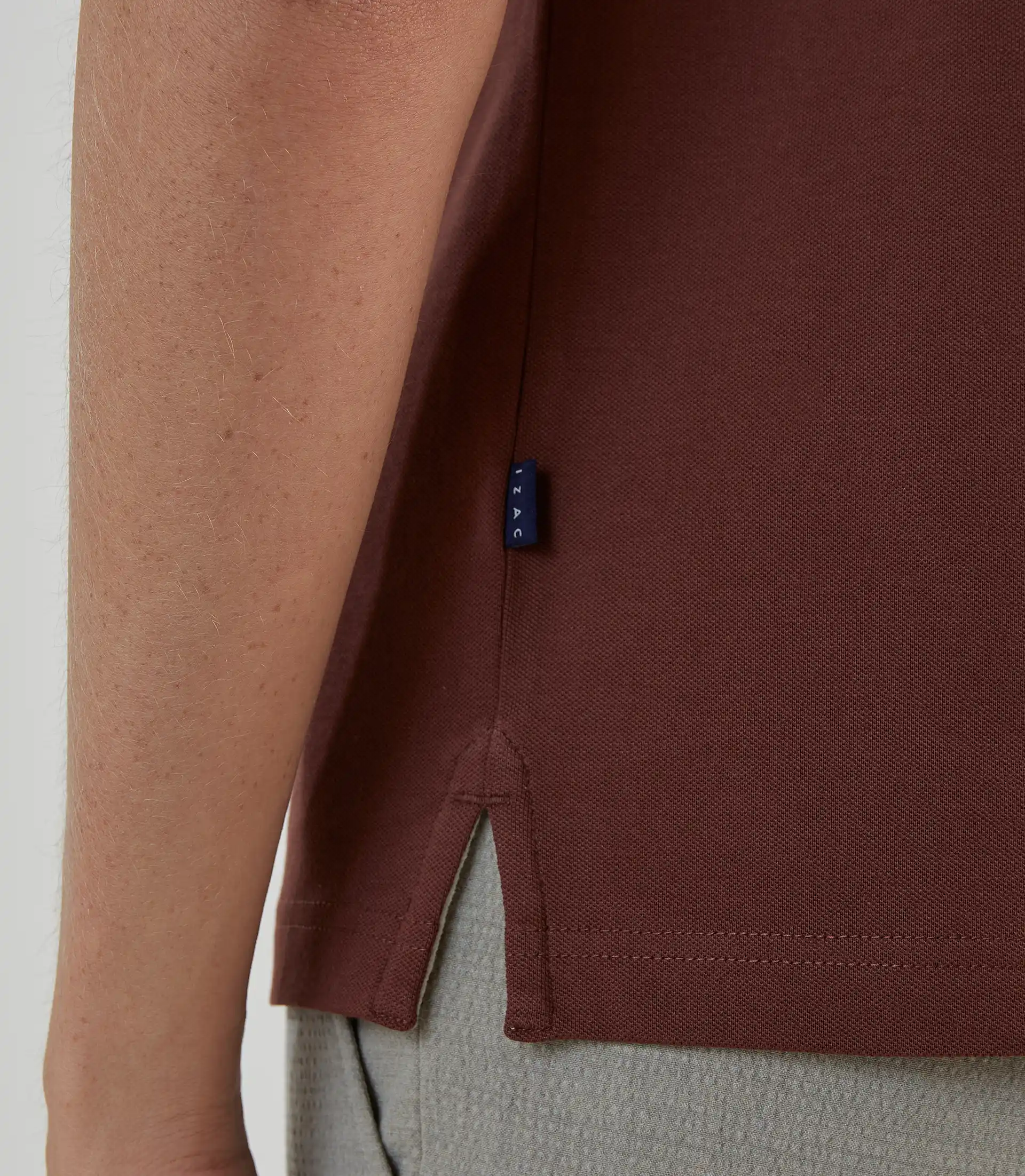 Polo piqué rouge bordeaux - Image 6