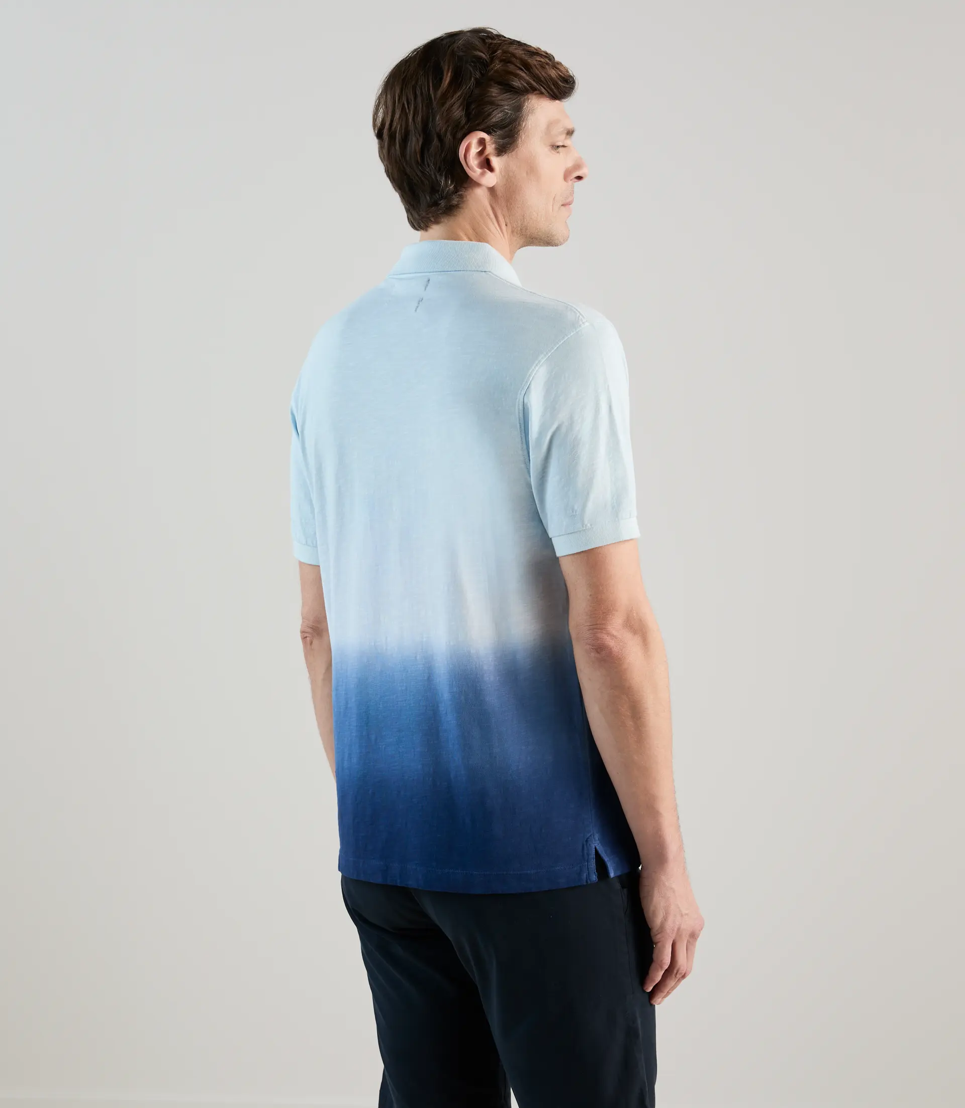 Polo à manches courtes tie and dye bleu - Image 3