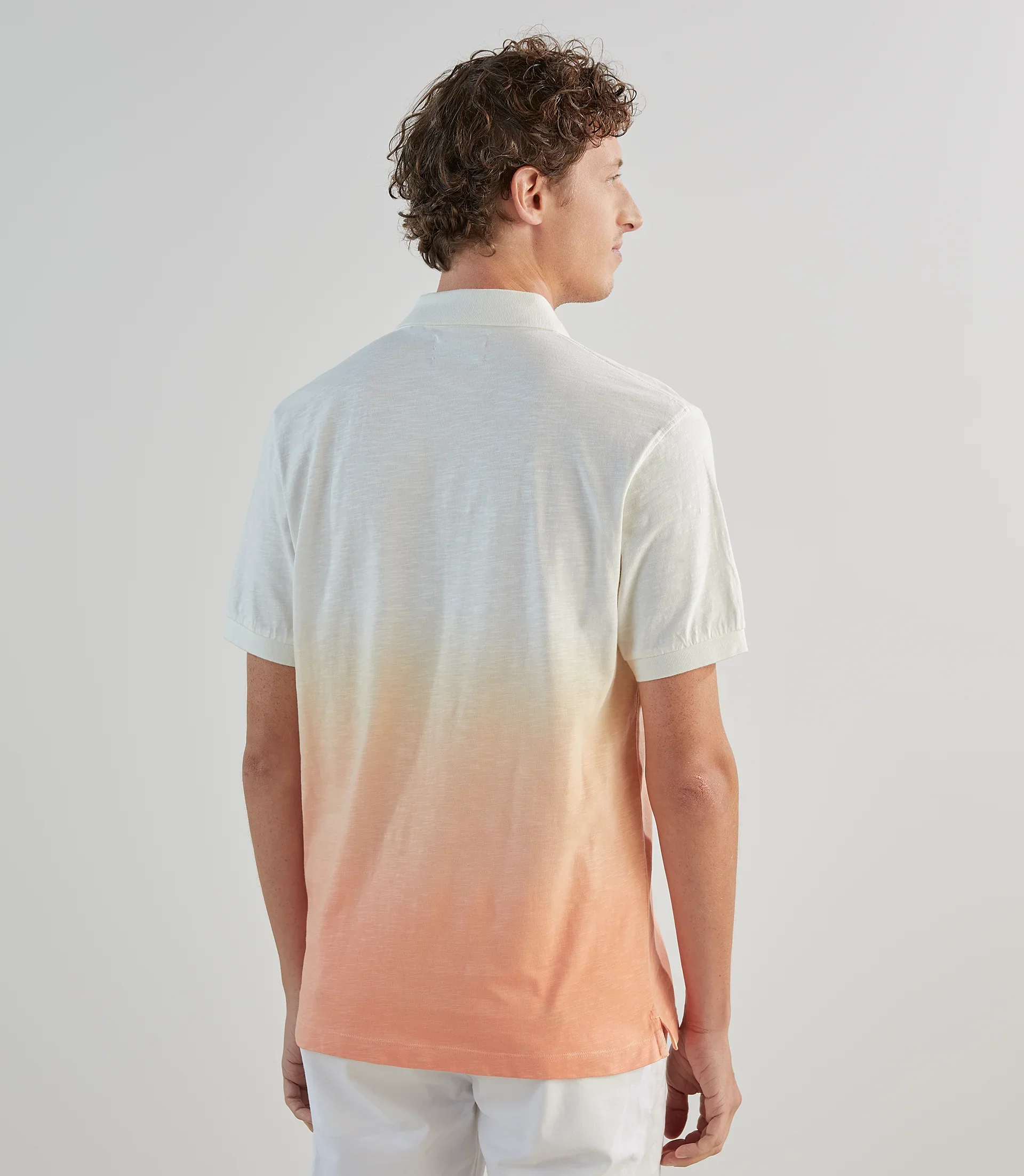 Polo à manches courtes tie and dye orange - Image 3