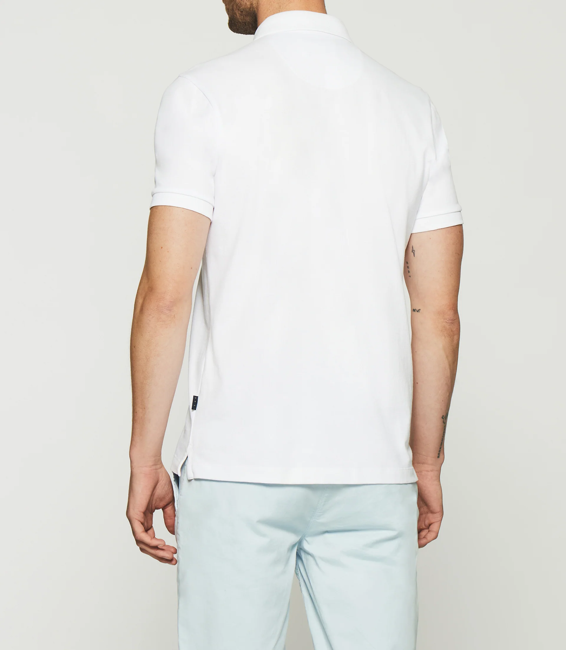Polo uni blanc manches courtes GREGOR - Image 3