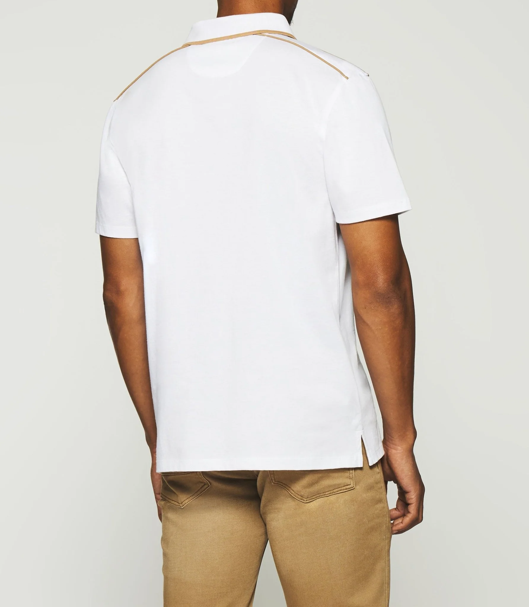 Polo uni manches courtes blanc GUILLAUME - Image 3