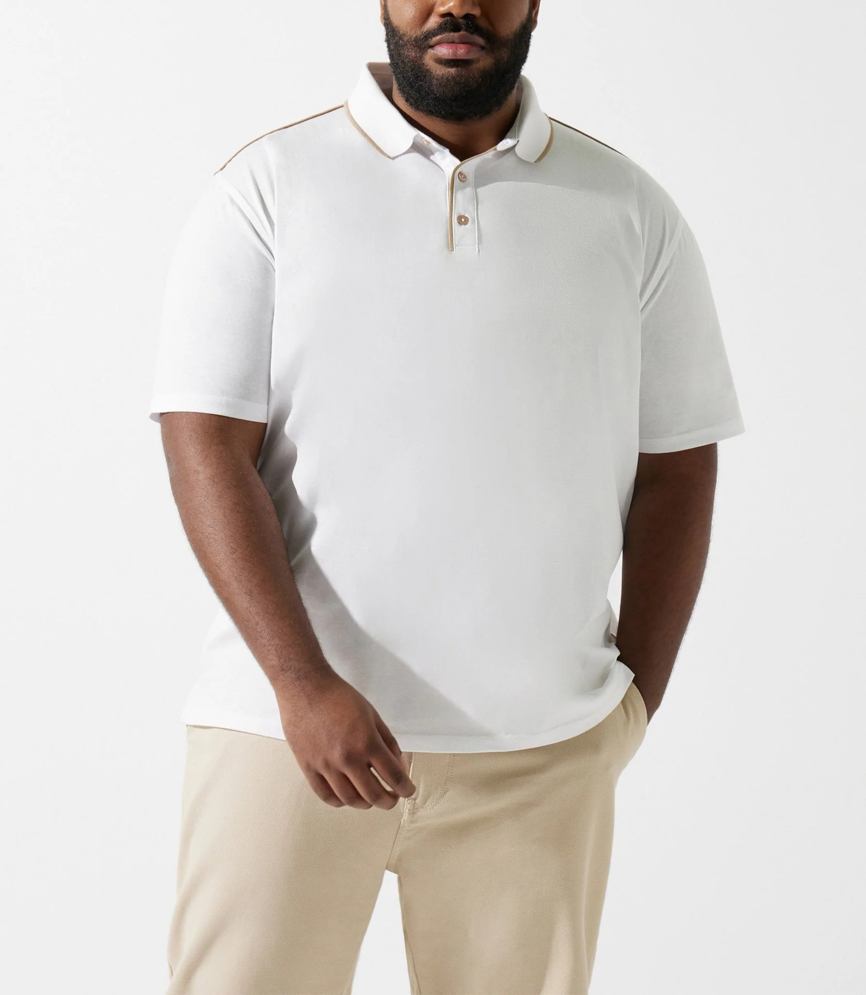 Polo uni blanc GUILLAUMEBT - Image 2