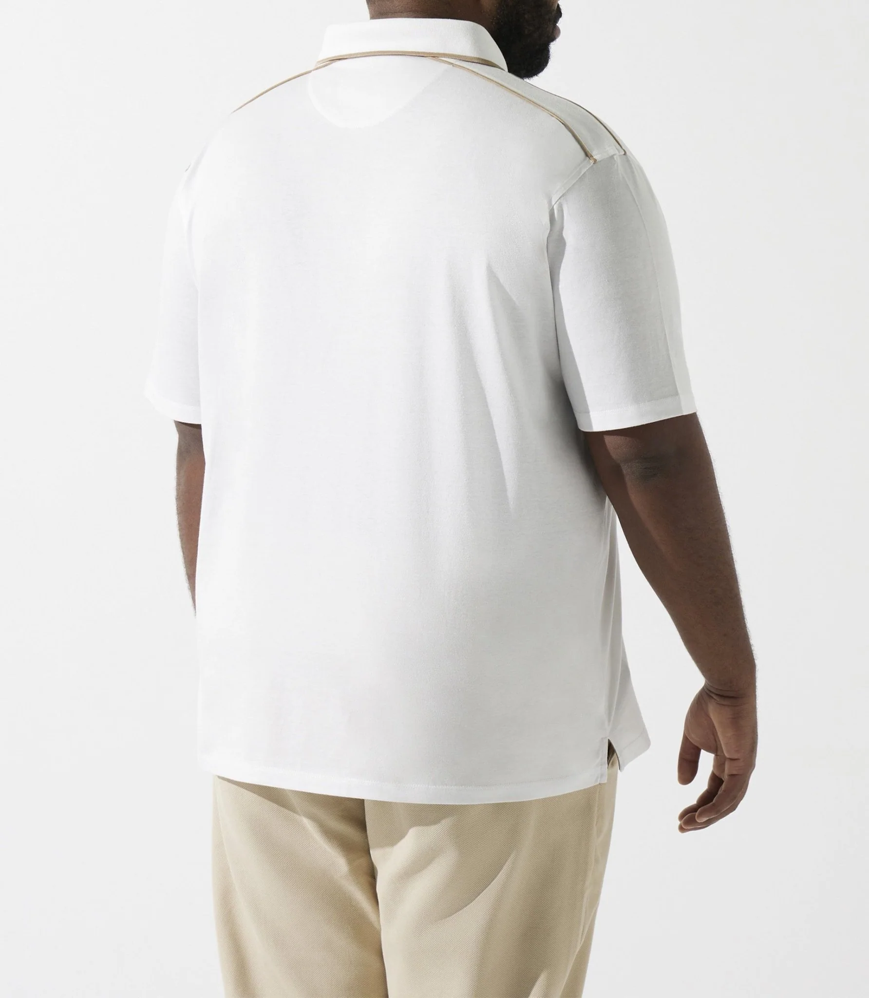 Polo uni blanc GUILLAUMEBT - Image 3