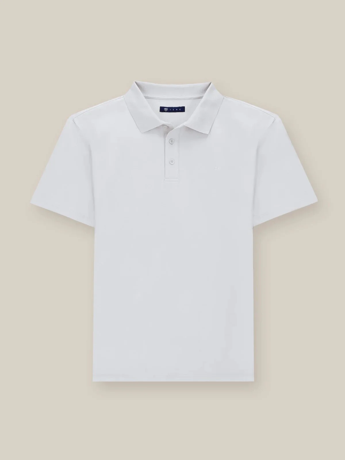 Polo boutonné blanc