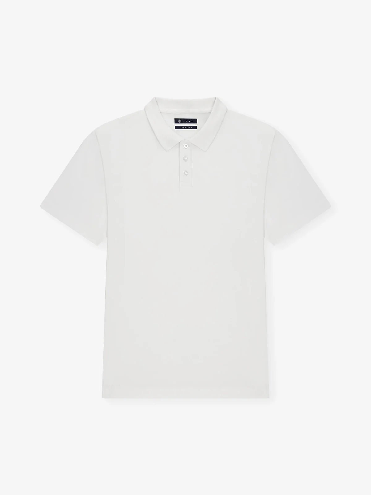 Polo boutonné blanc