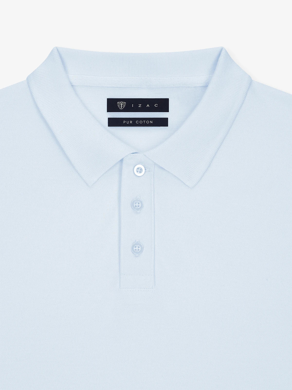Polo boutonné ciel - Image 2