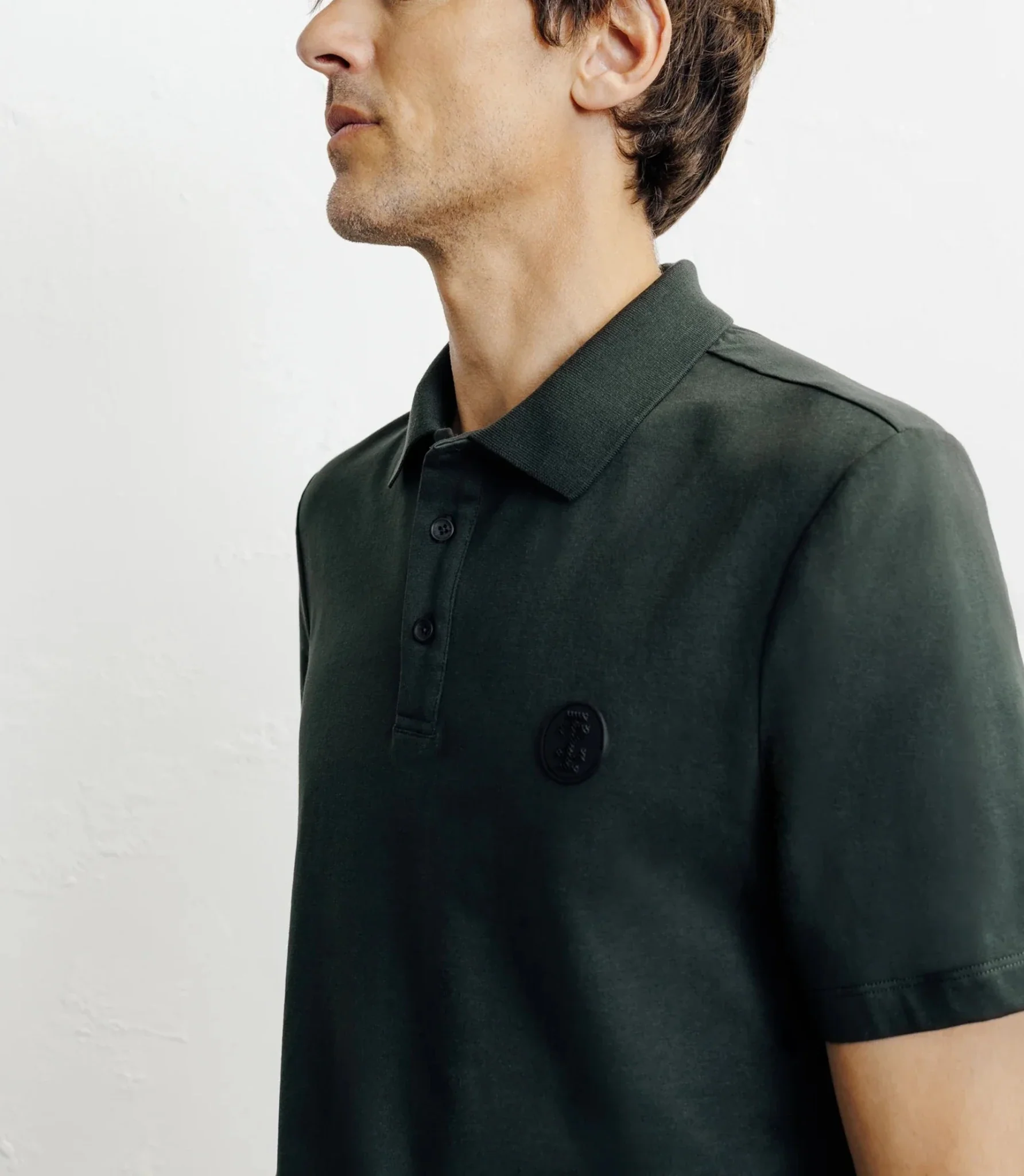 Polo boutonné kaki - Image 2