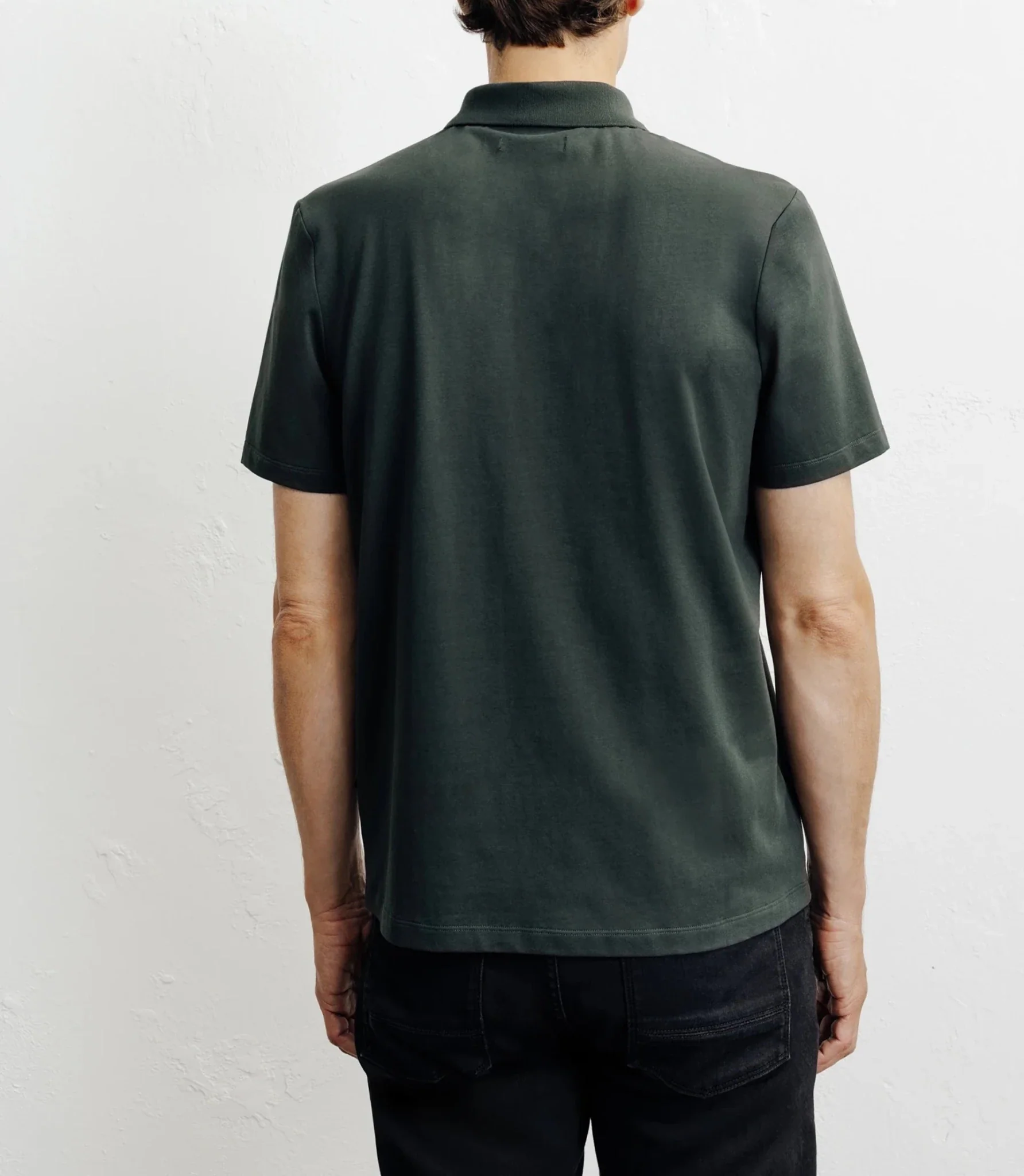 Polo boutonné kaki - Image 4