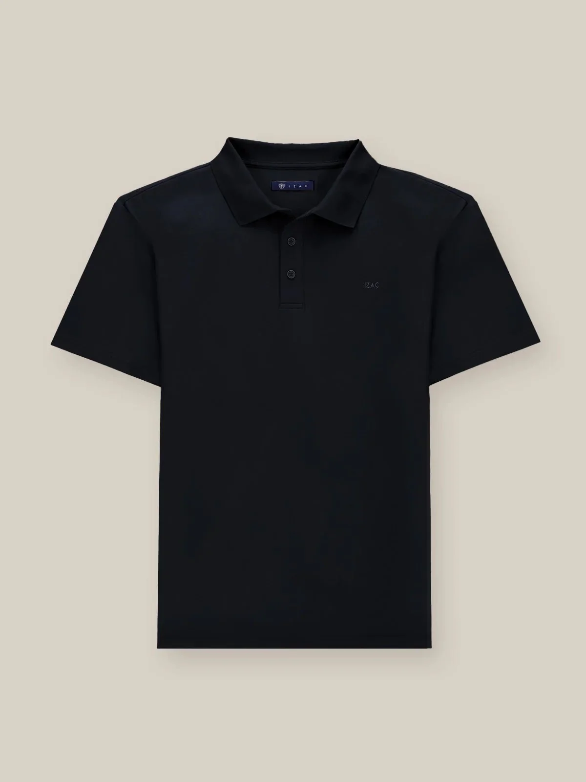 Polo boutonné noir