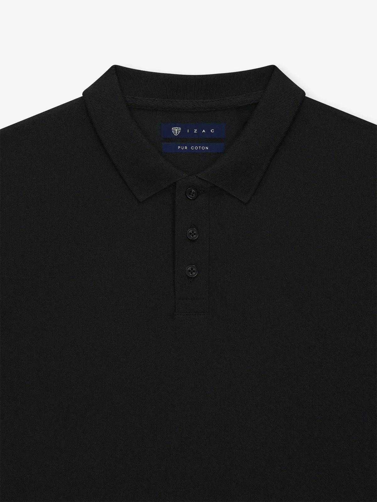 Polo boutonné noir - Image 2