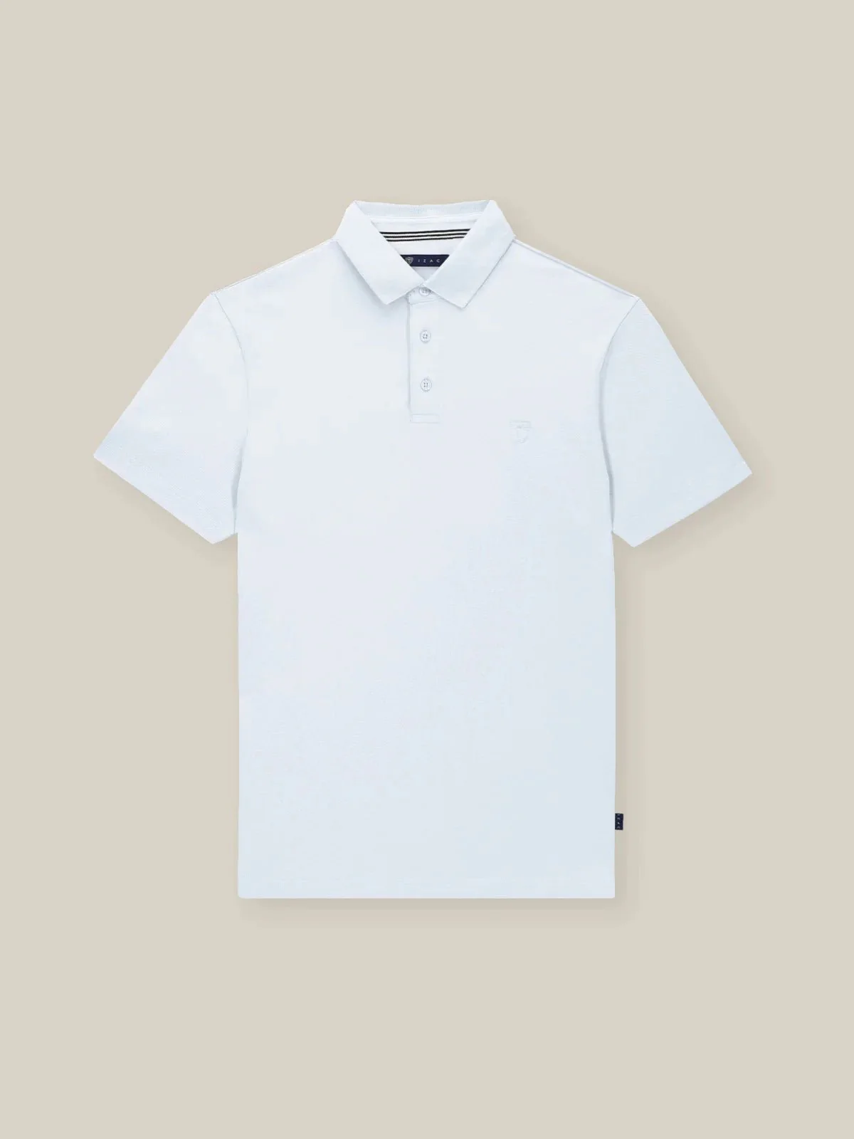 Polo boutonné piqué ciel