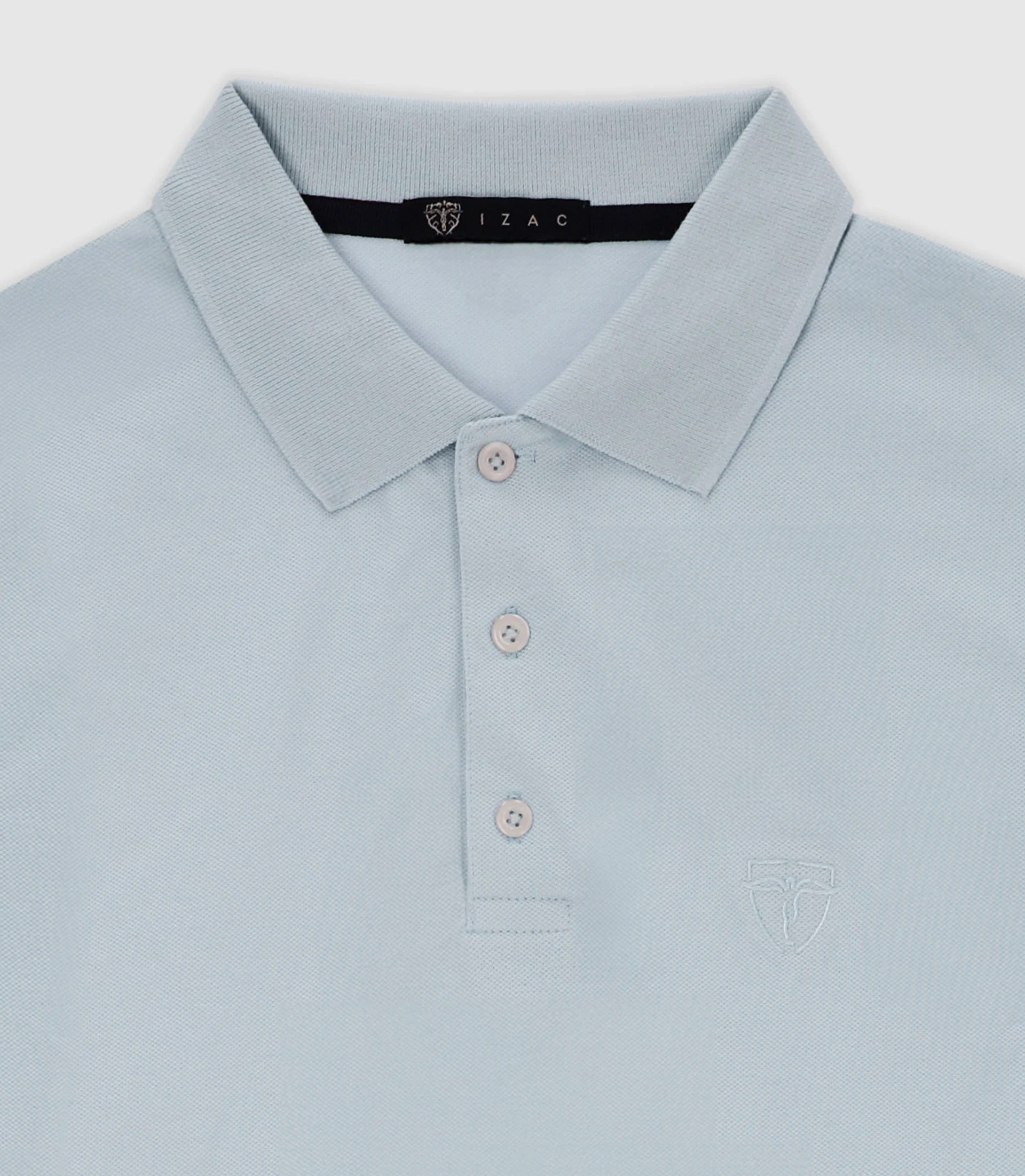 Polo en maille piquée ciel