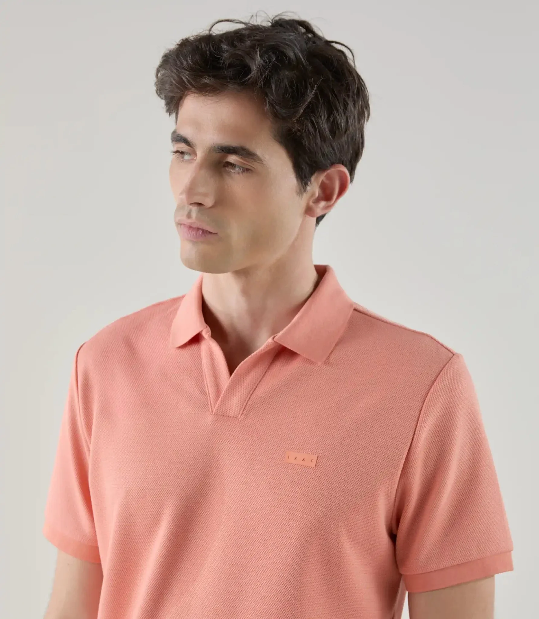 Polo col ouvert orange - Image 2
