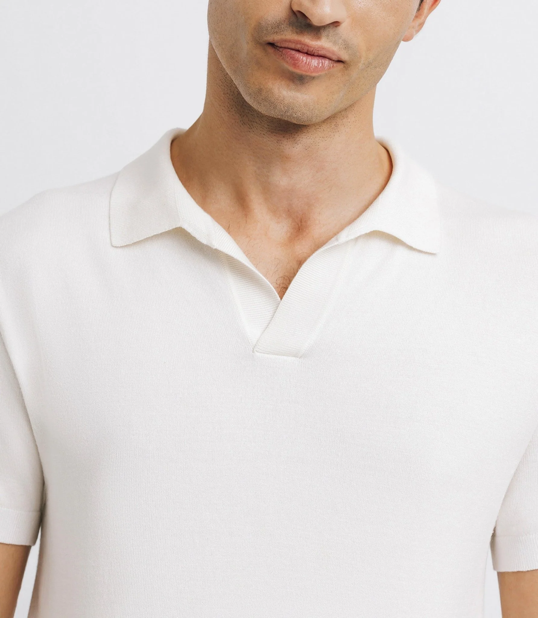 Polo en maille écru - Image 3