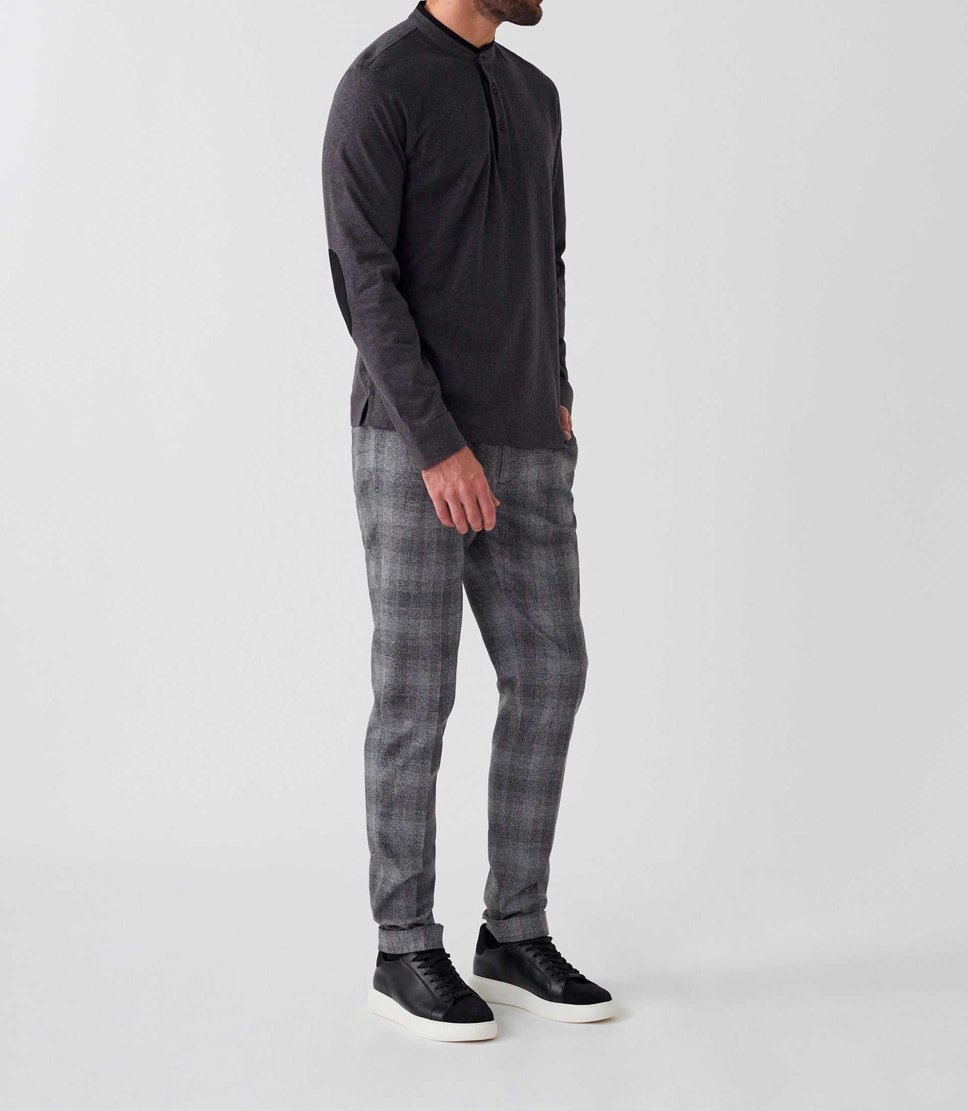 Polo manches longues anthracite "Darko" - Image 6