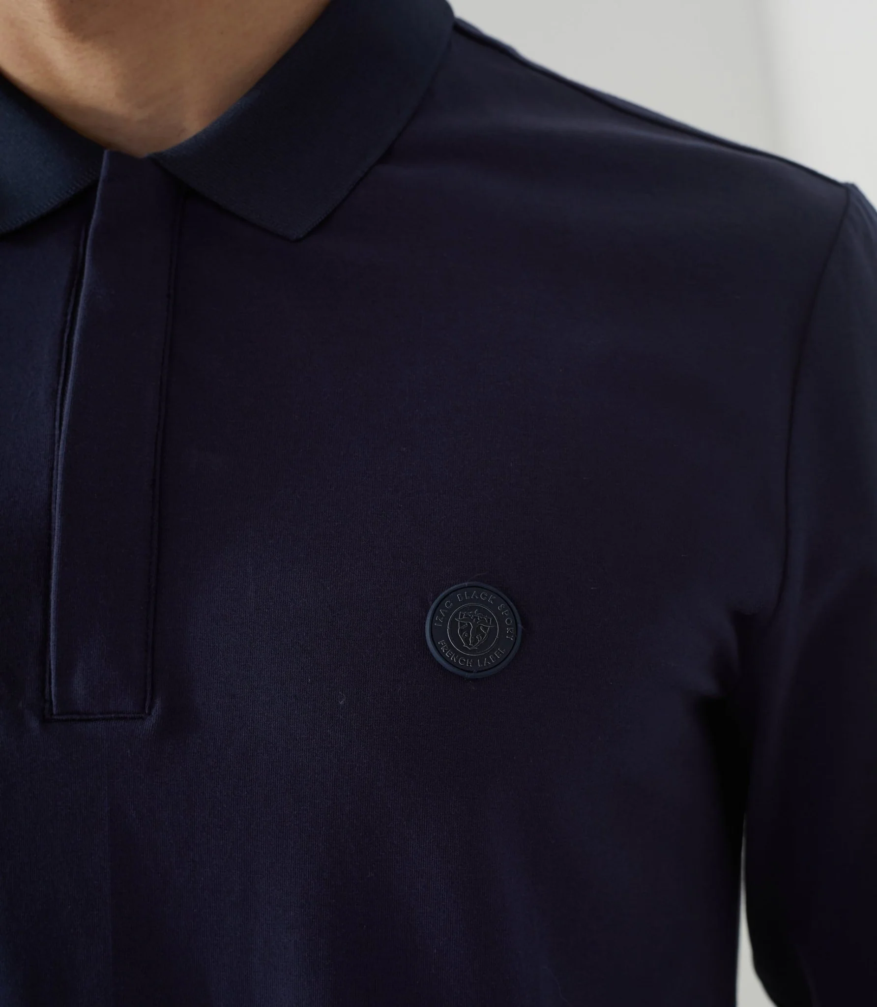 Polo manches longues marine "Dexter" - Image 5
