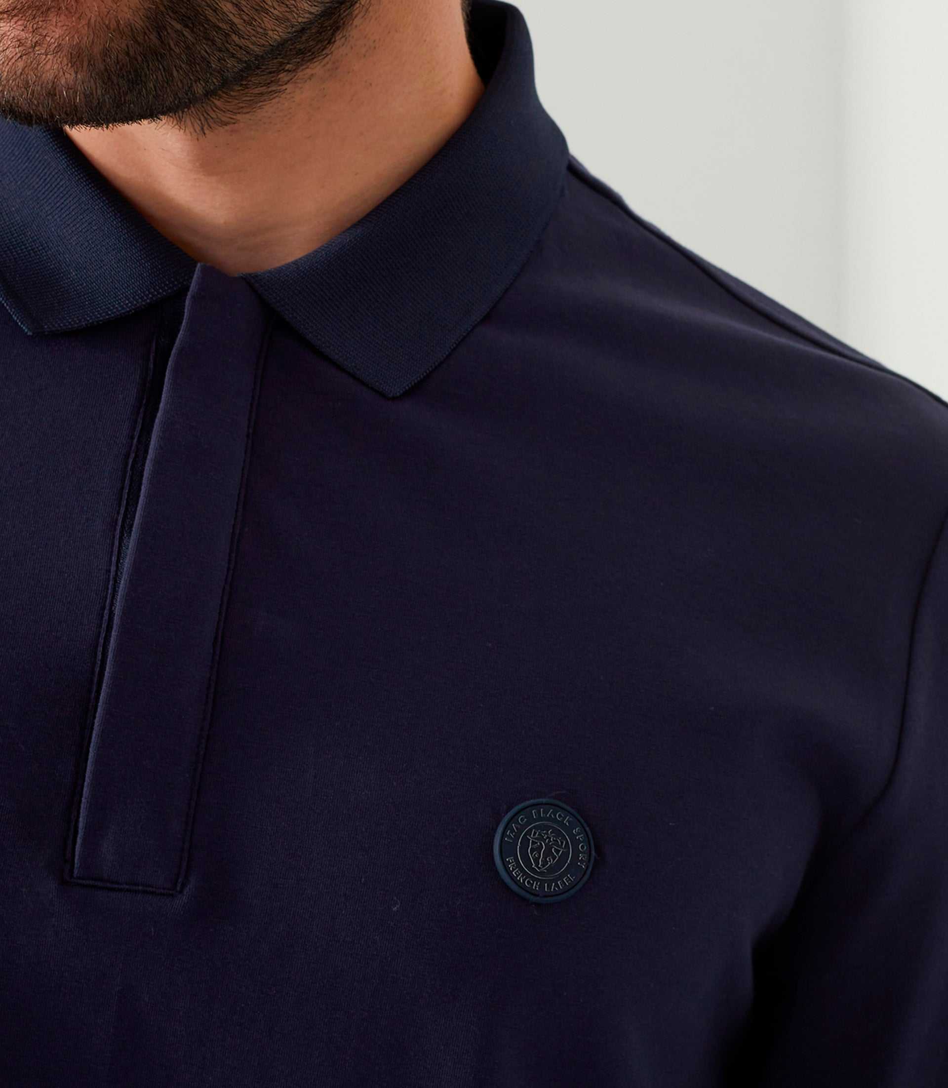 Polo manches longues marine "Dexter" - Image 6