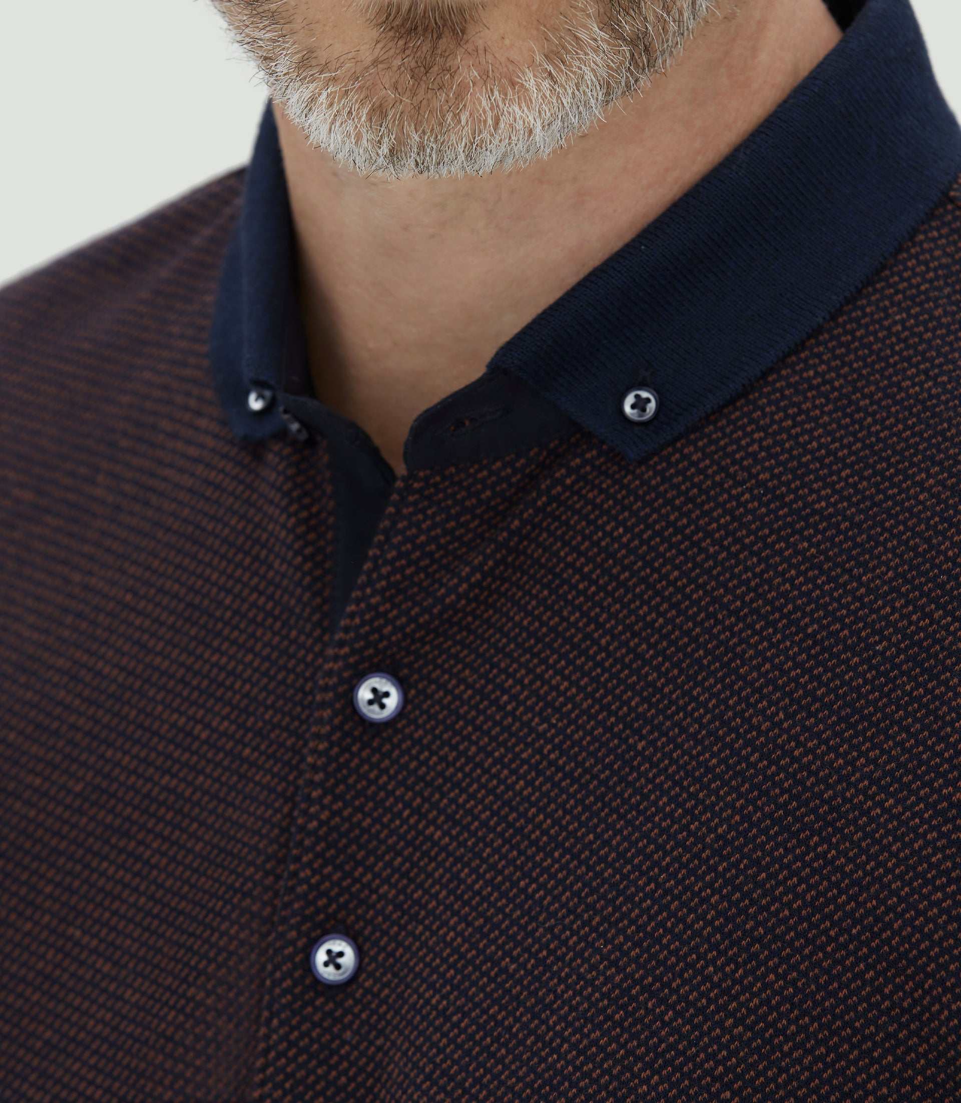 Polo manches longues marine "Clovis" - Image 3