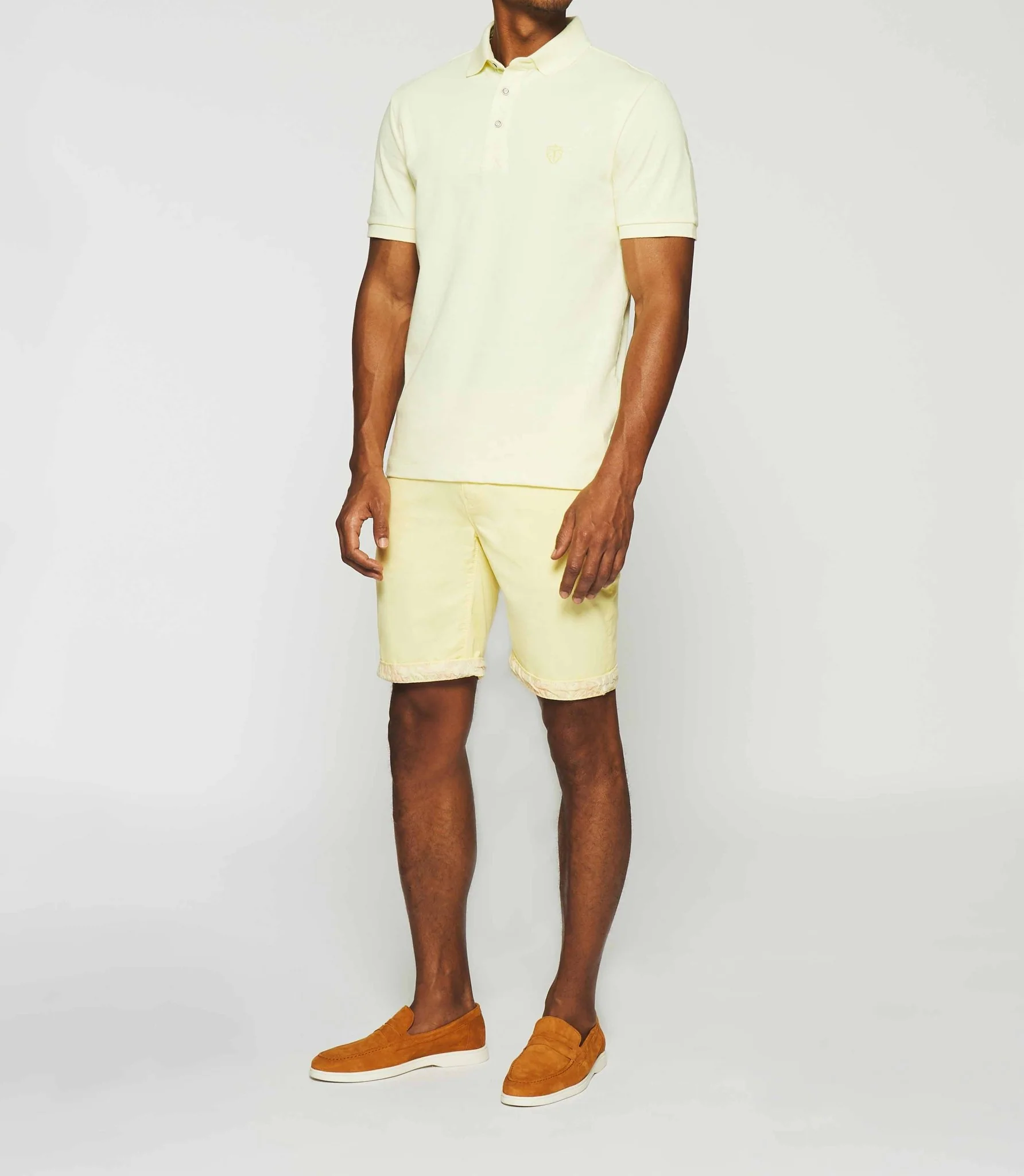 Polo uni jaune manches courtes GREGOR