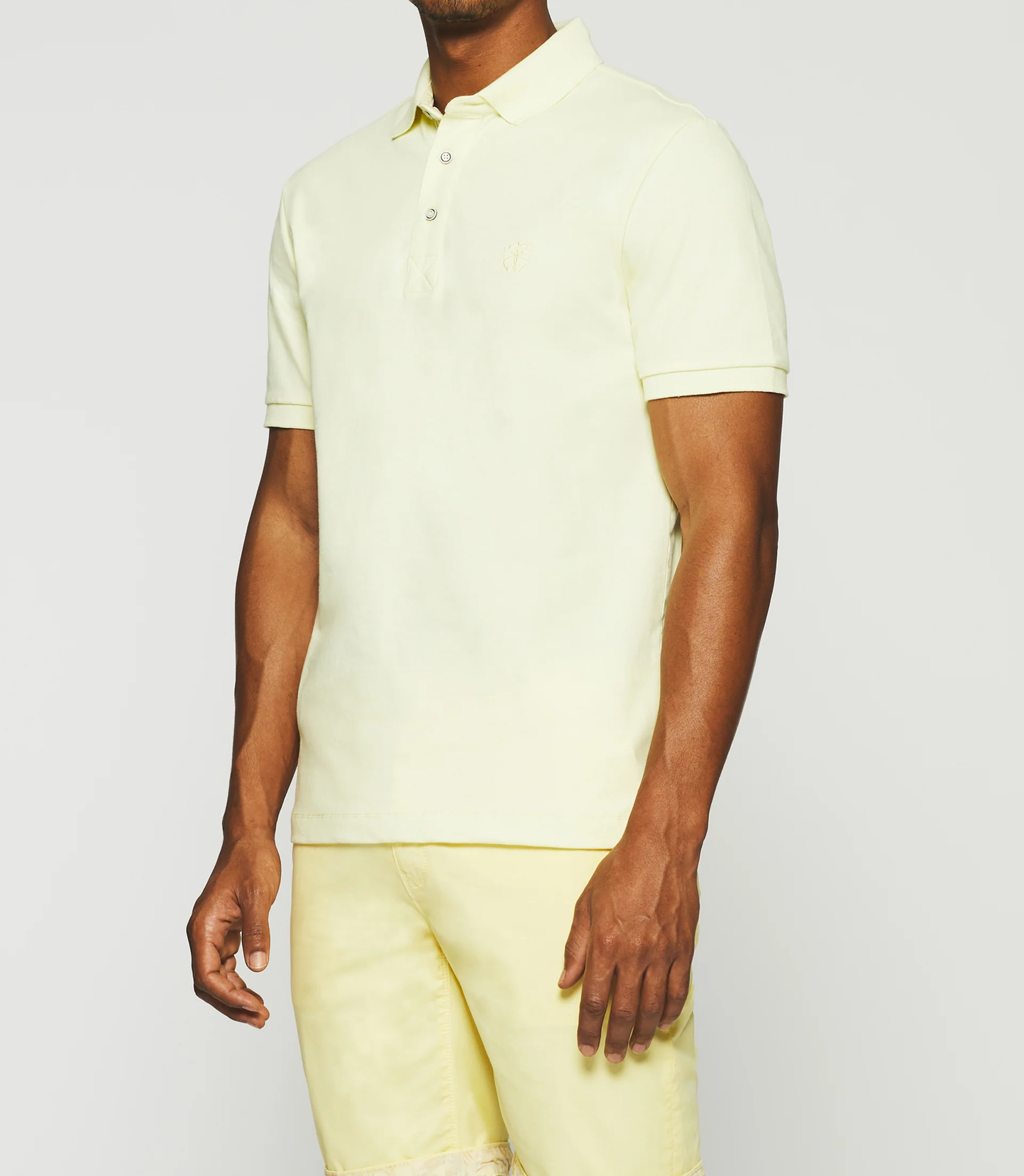 Polo uni jaune manches courtes GREGOR - Image 2