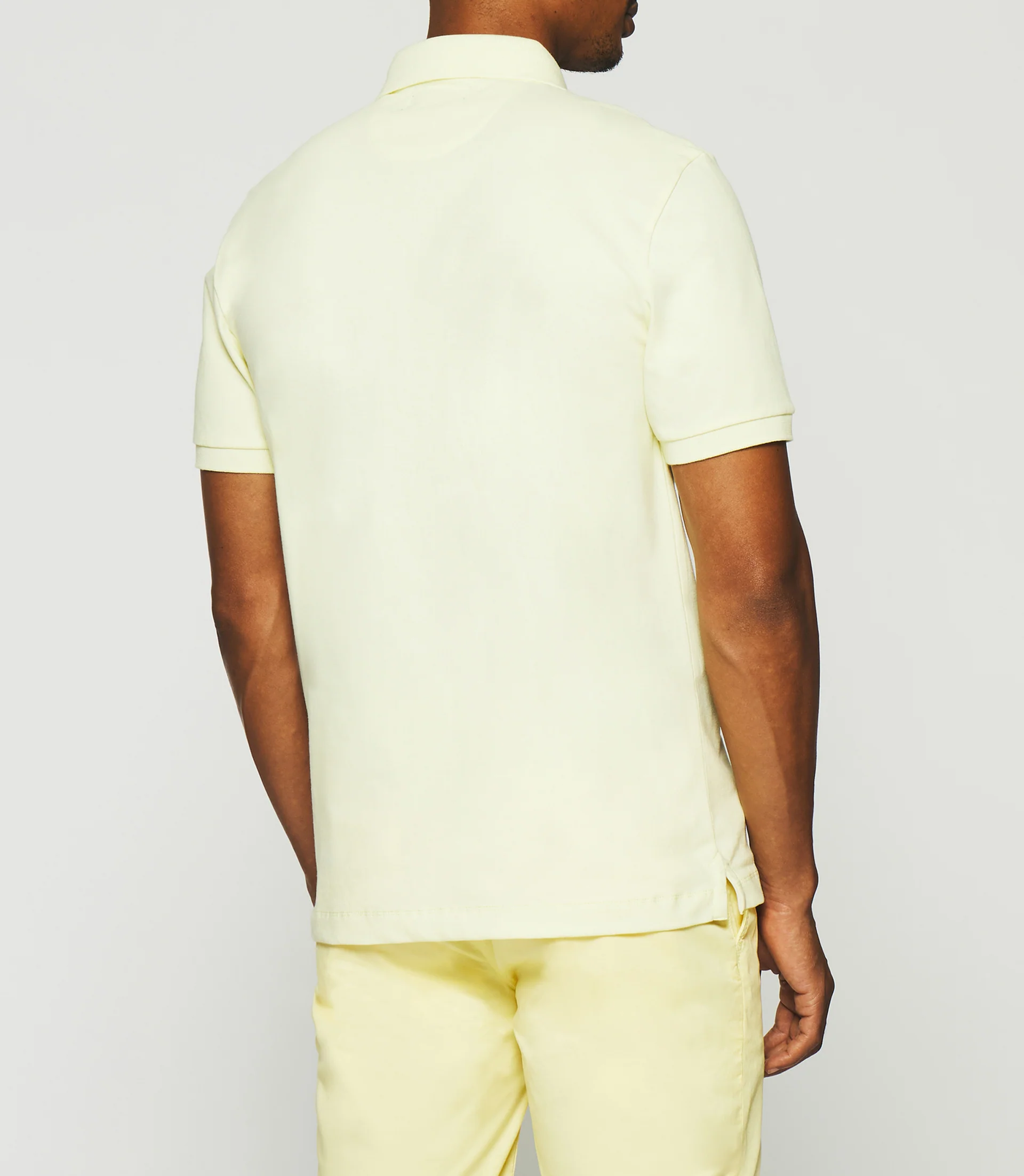 Polo uni jaune manches courtes GREGOR - Image 3