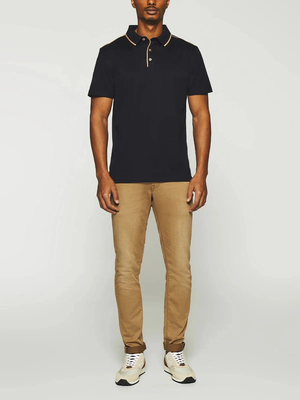 Polo uni manches courtes marine GUILLAUME