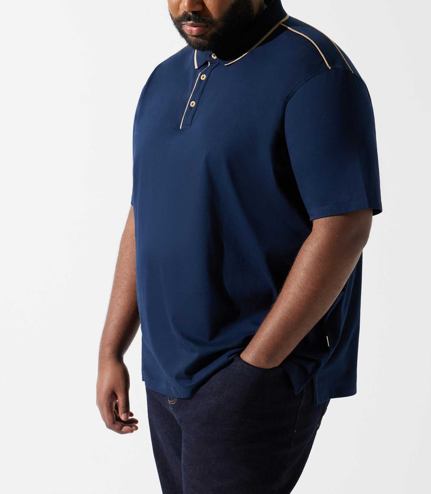 Polo uni marine GUILLAUMEBT - Image 2