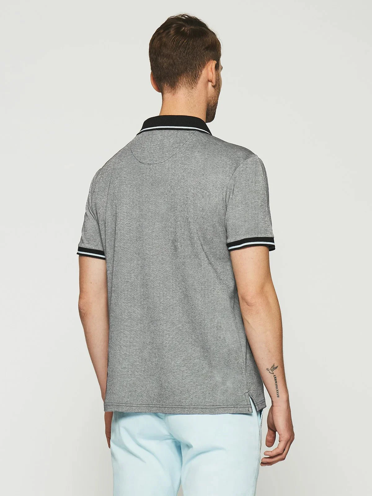 Polo avec broderie marine chiné GUYOT - Image 3