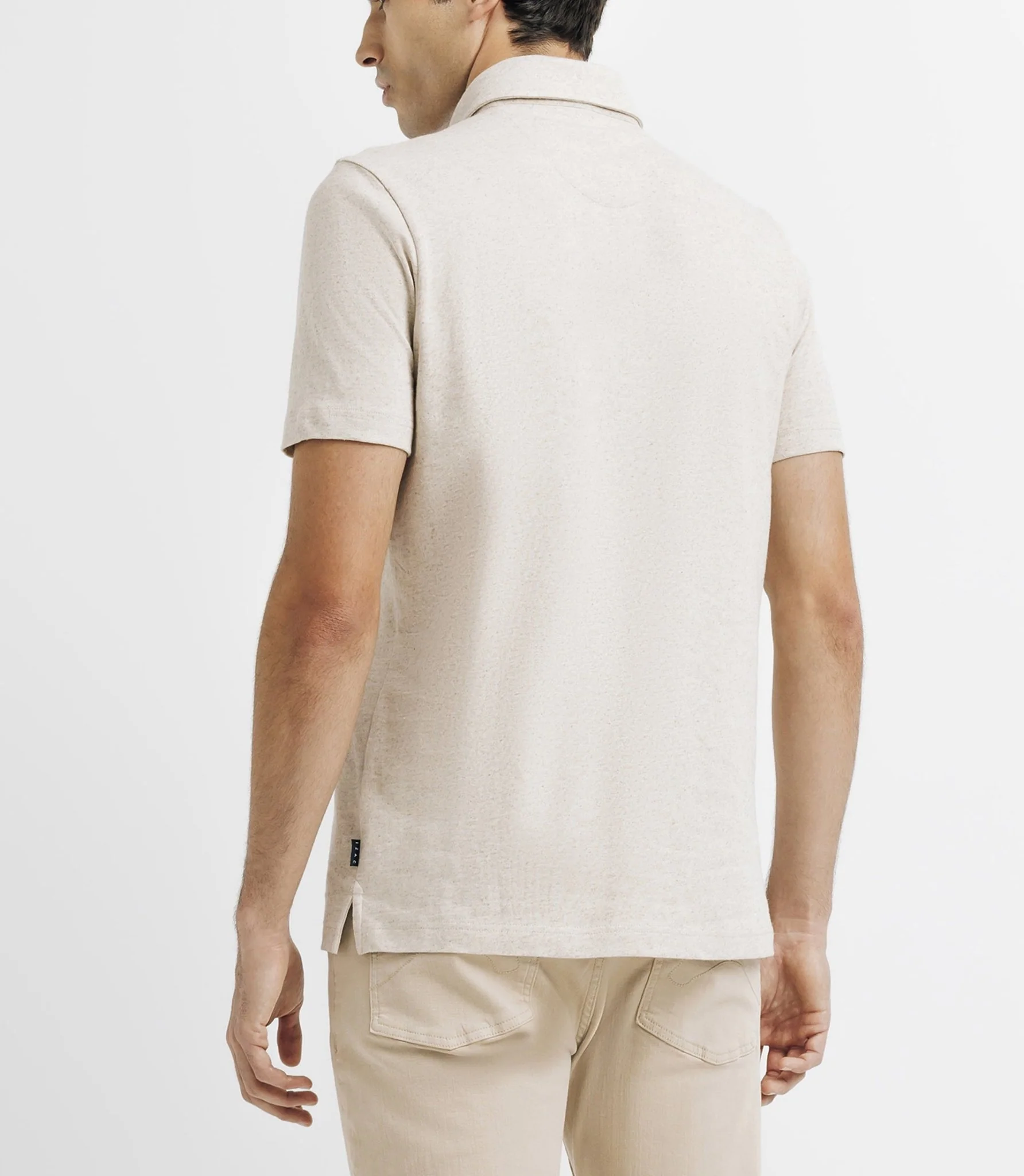 Polo avec col boutonné écru - Image 3