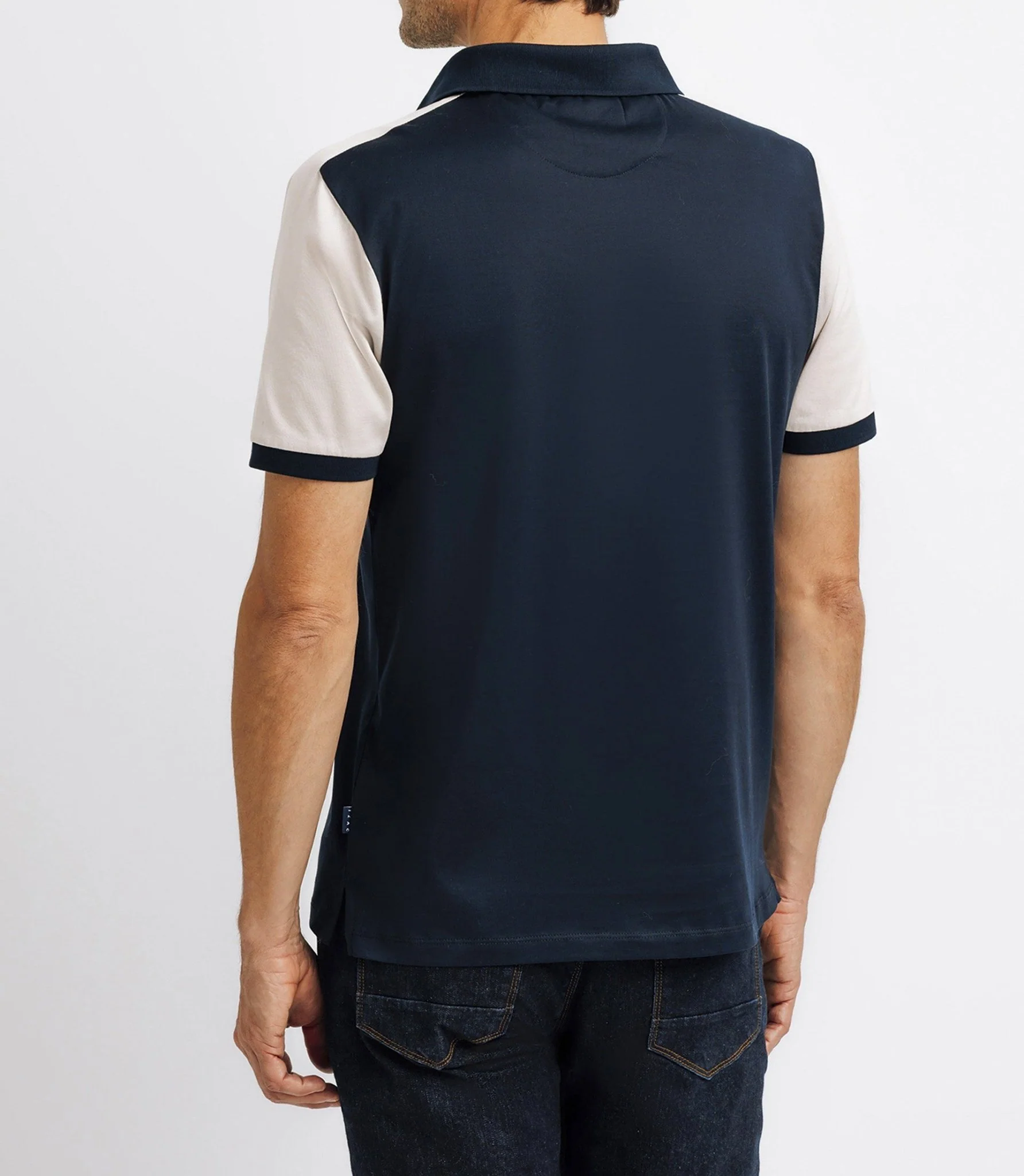 Polo en coton avec patch marine - Image 4