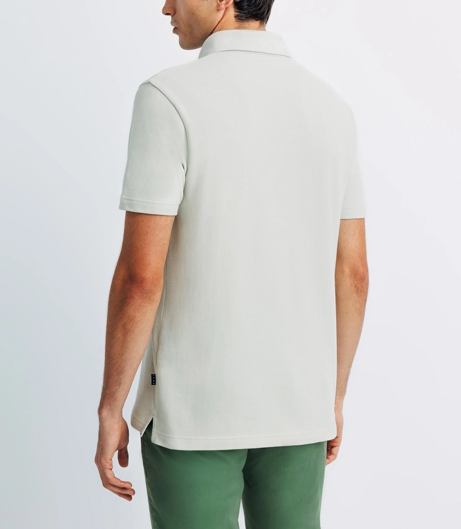 Polo avec broderie vert clair - Image 3