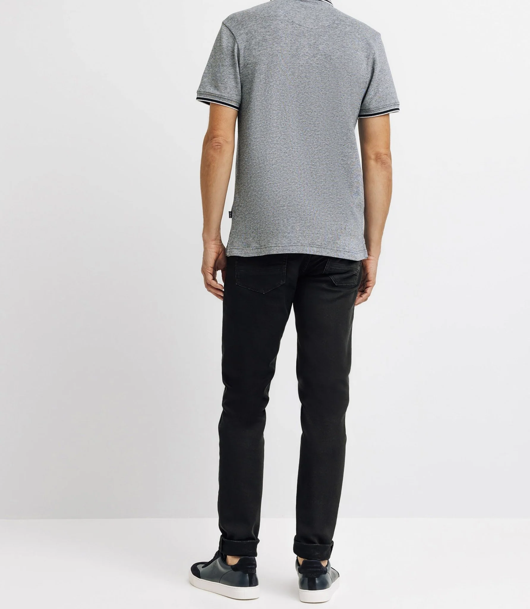 Polo piqué avec broderie marine - Image 3