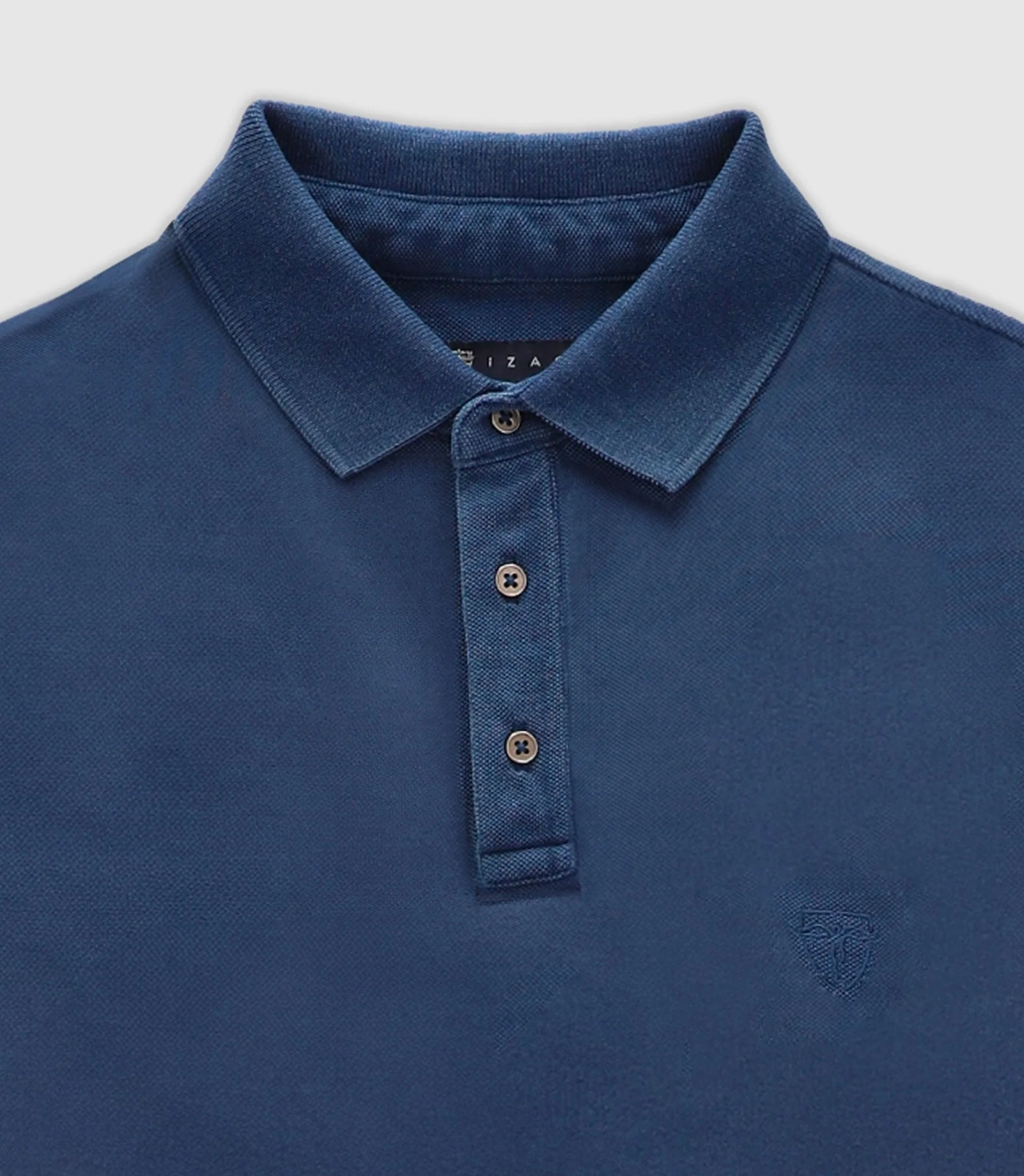 Polo avec broderie indigo - Image 2