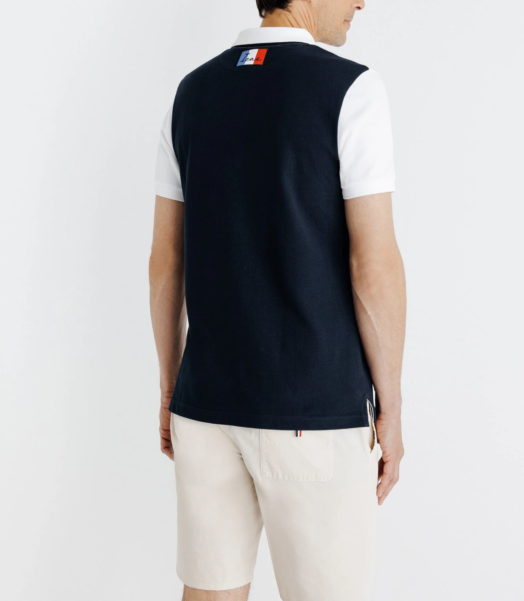 Polo avec rayures marine - Image 5