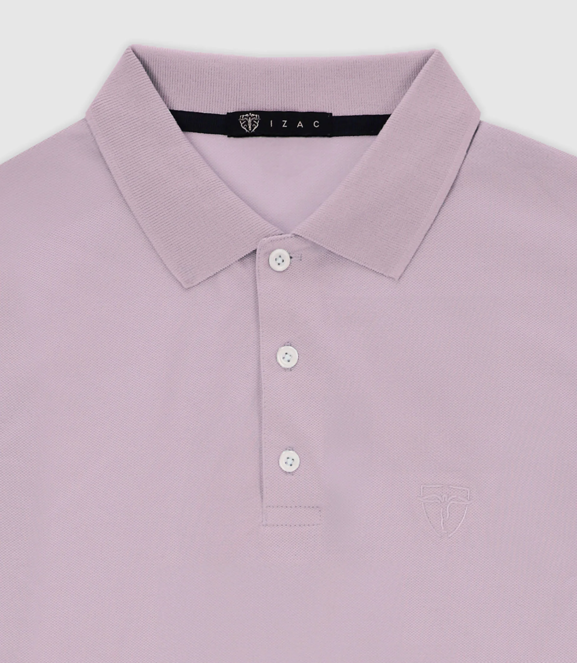 Polo en maille piquée parme - Image 2
