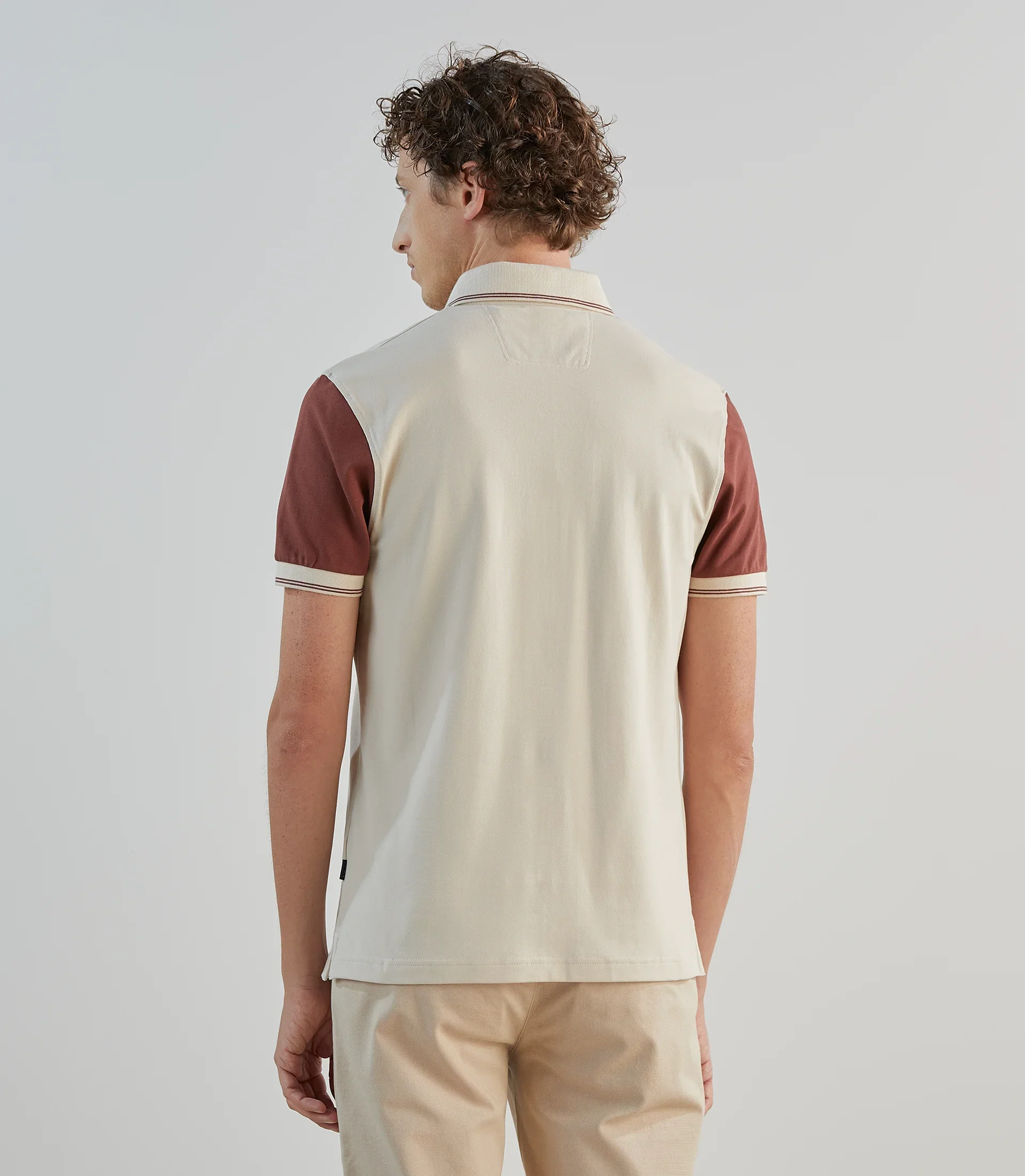 Polo piqué beige clair - Image 3