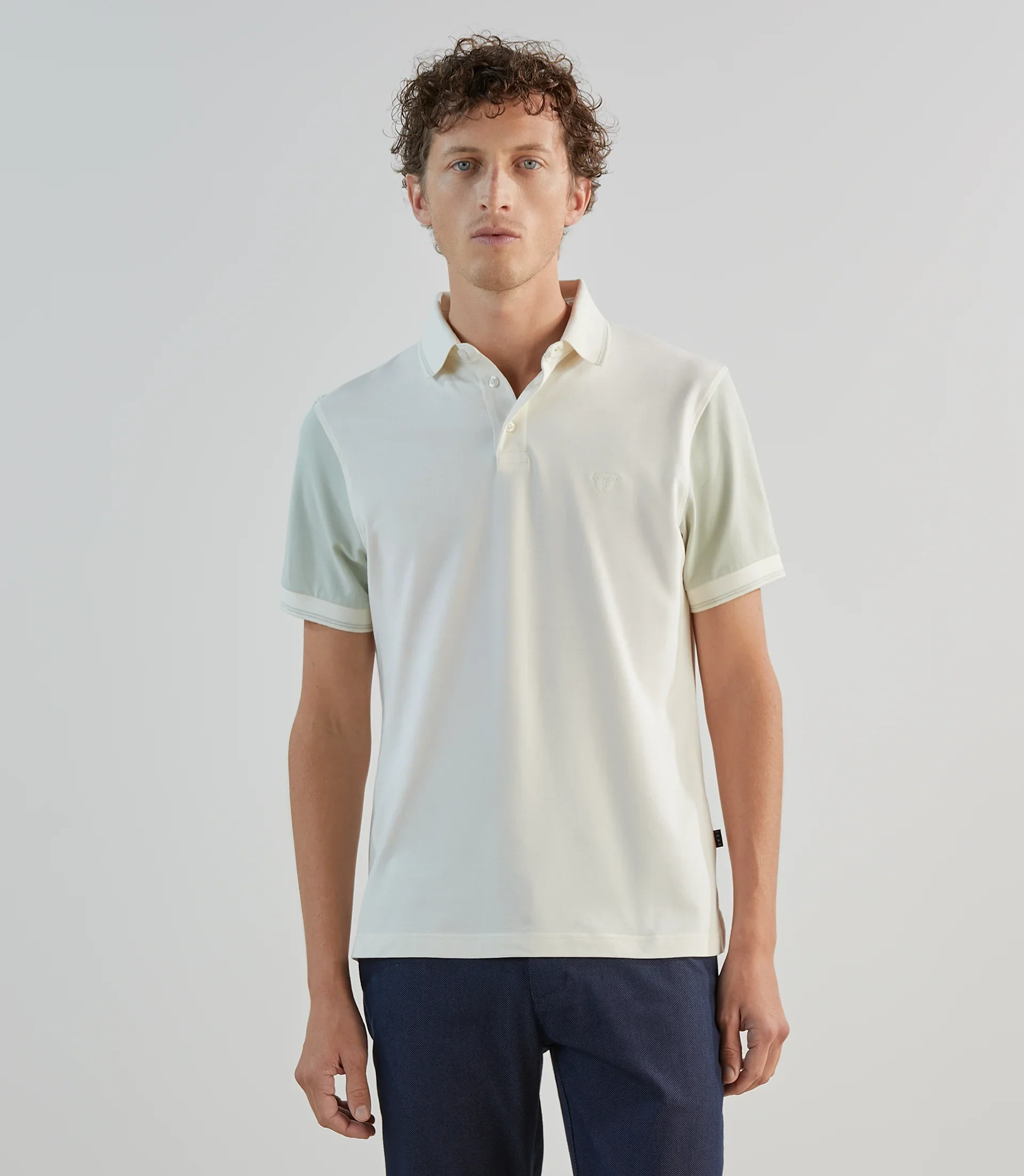 Polo piqué écru