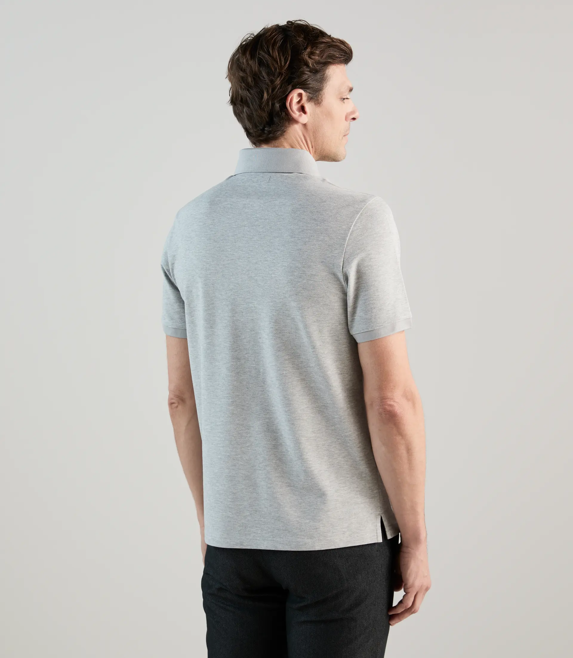 Polo col boutonné gris perle - Image 4