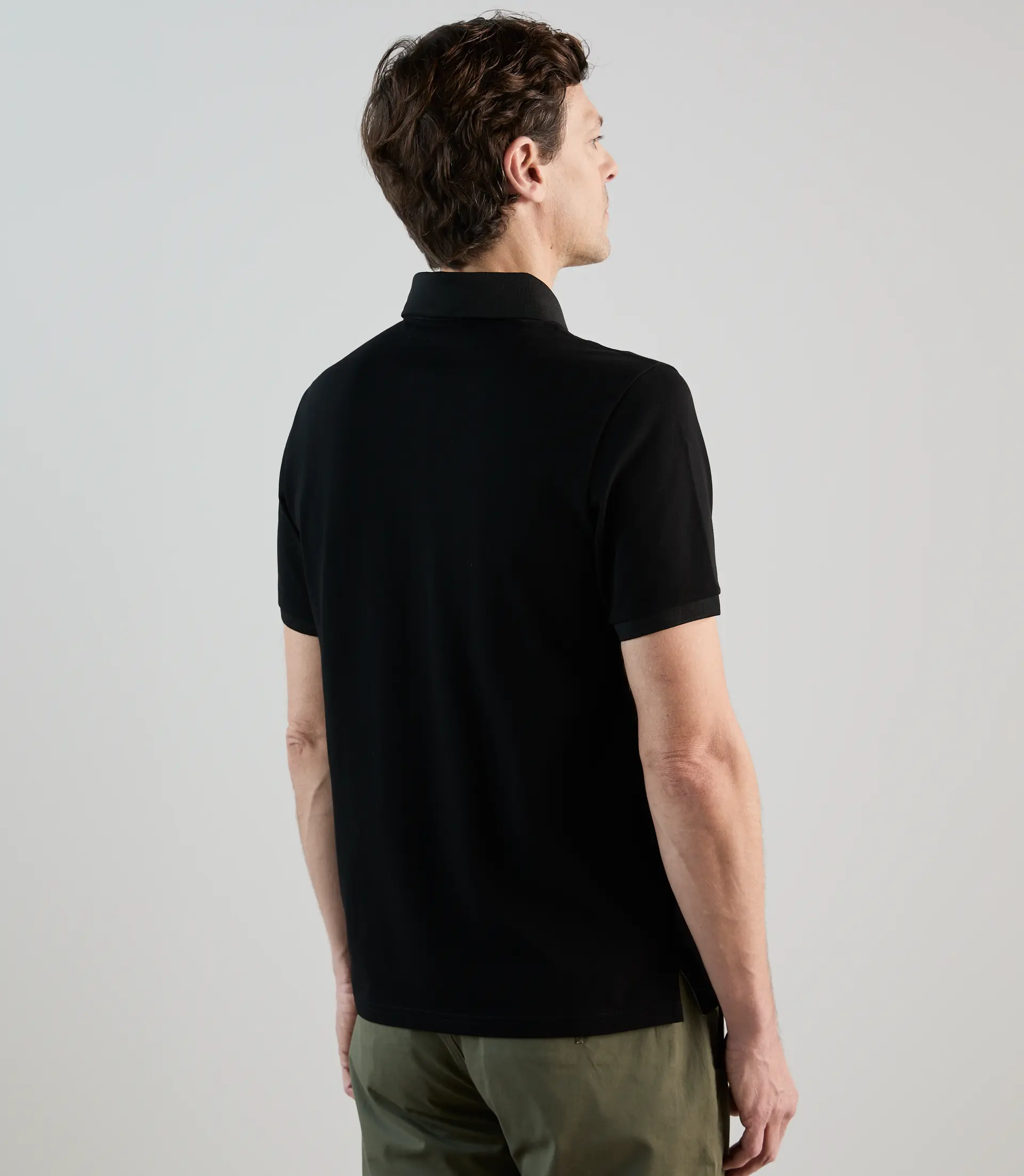 Polo col boutonné noir - Image 3